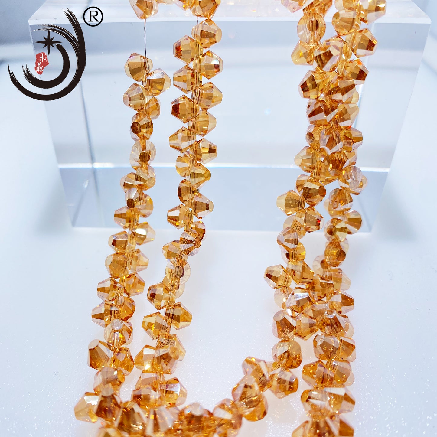 6MM Cross hole Bicone Beads Glass Crystal Beads Wholesale For DIY Jewelry (15000)