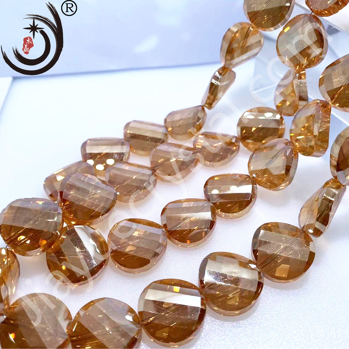 14MM Chinese ingot Crystal Glass Beads disco ball Wholesale For DIY Jewelry (50071)