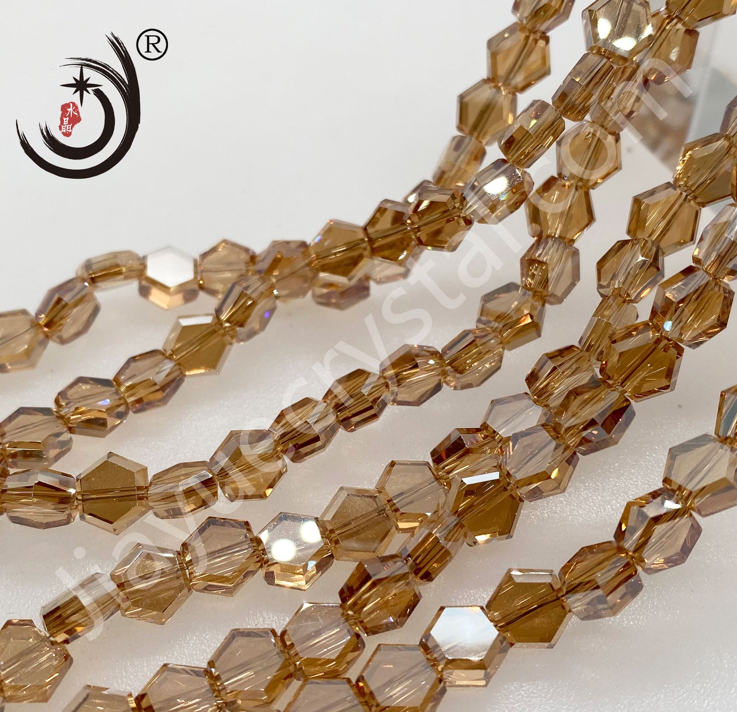 4MM/6MM/8MM Hexagonal Shape Ctystal Glass Beads Whole Sale For DIY Jewelry (20007)