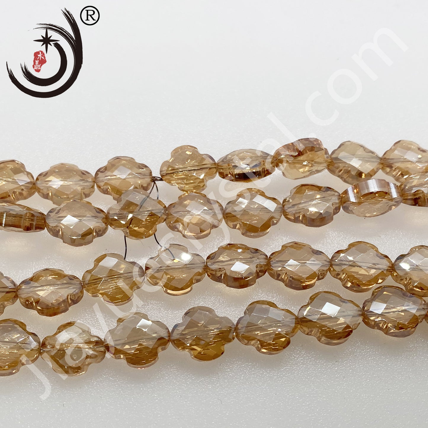 12MM Four-leaf Clover Shape Beads Crystal Glass Beads Wholesale For DIY Jewelry (10180)