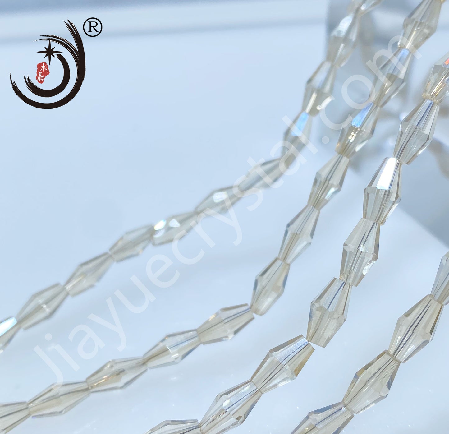4x8MM Long Pointed Beads Crystal Glass Beads Whole Sale For DIY Jewelry (10061)