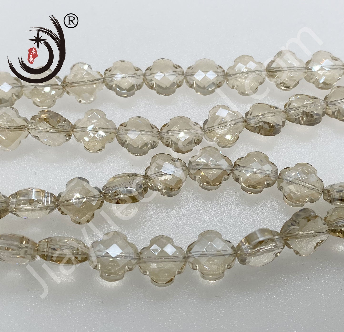 12MM Four-leaf Clover Shape Beads Crystal Glass Beads Wholesale For DIY Jewelry (10180)