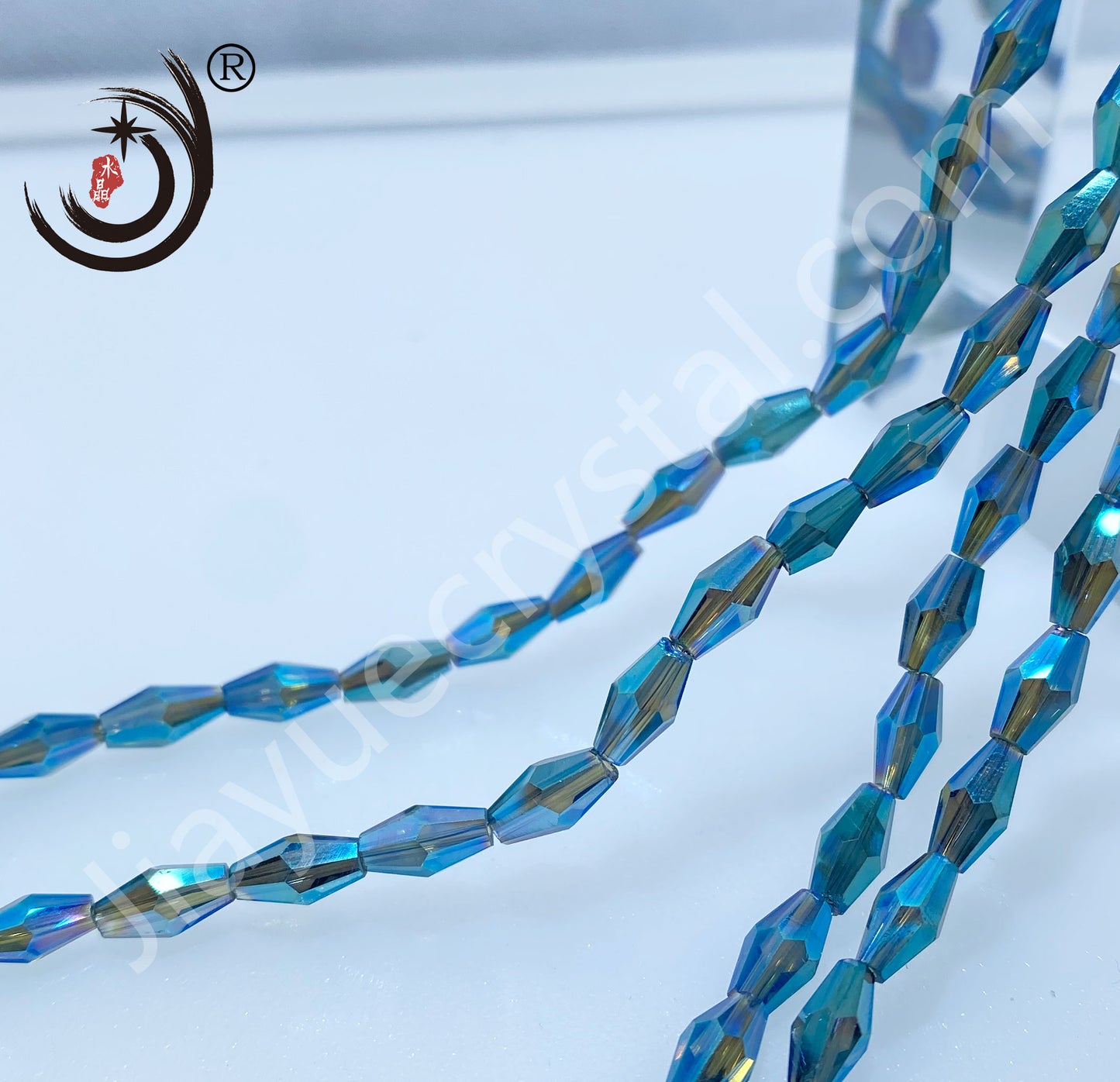 4x8MM Long Pointed Beads Crystal Glass Beads Whole Sale For DIY Jewelry (10061)