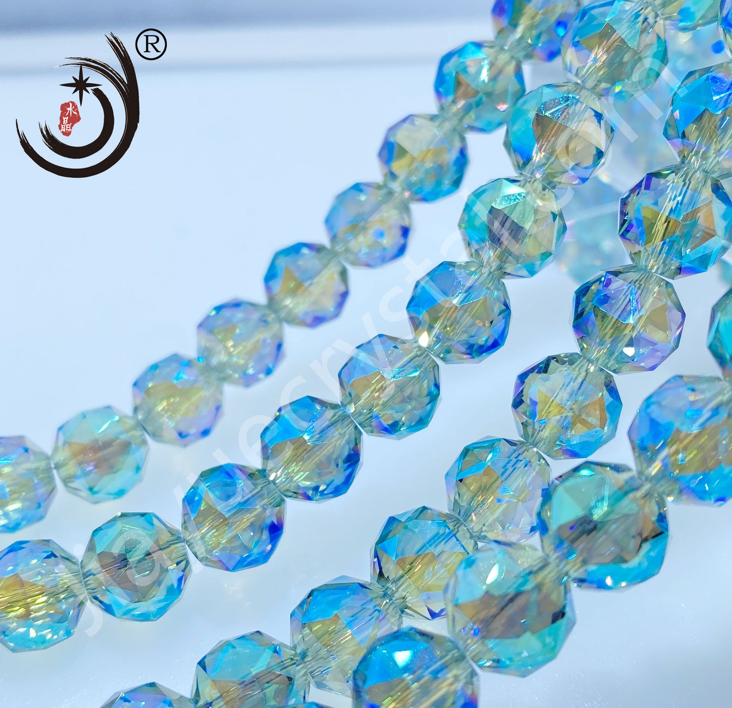 8MM Flower Ball Beads Glass Crystal Beads Wholesale For DIY Jewelry (10162)
