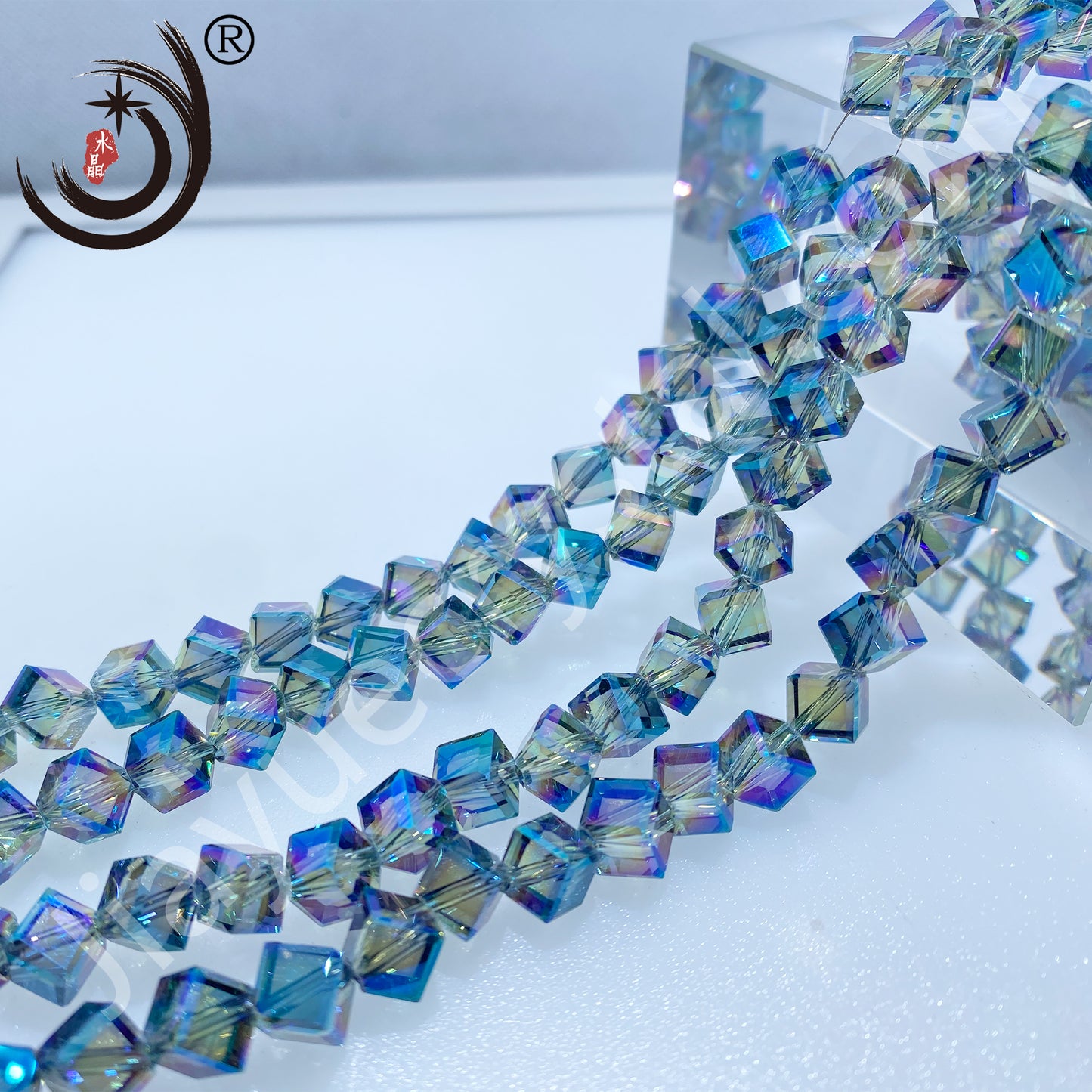 8MM Diagonal square Beads Glass Crystal Beads Wholesale For DIY Jewelry (10036)