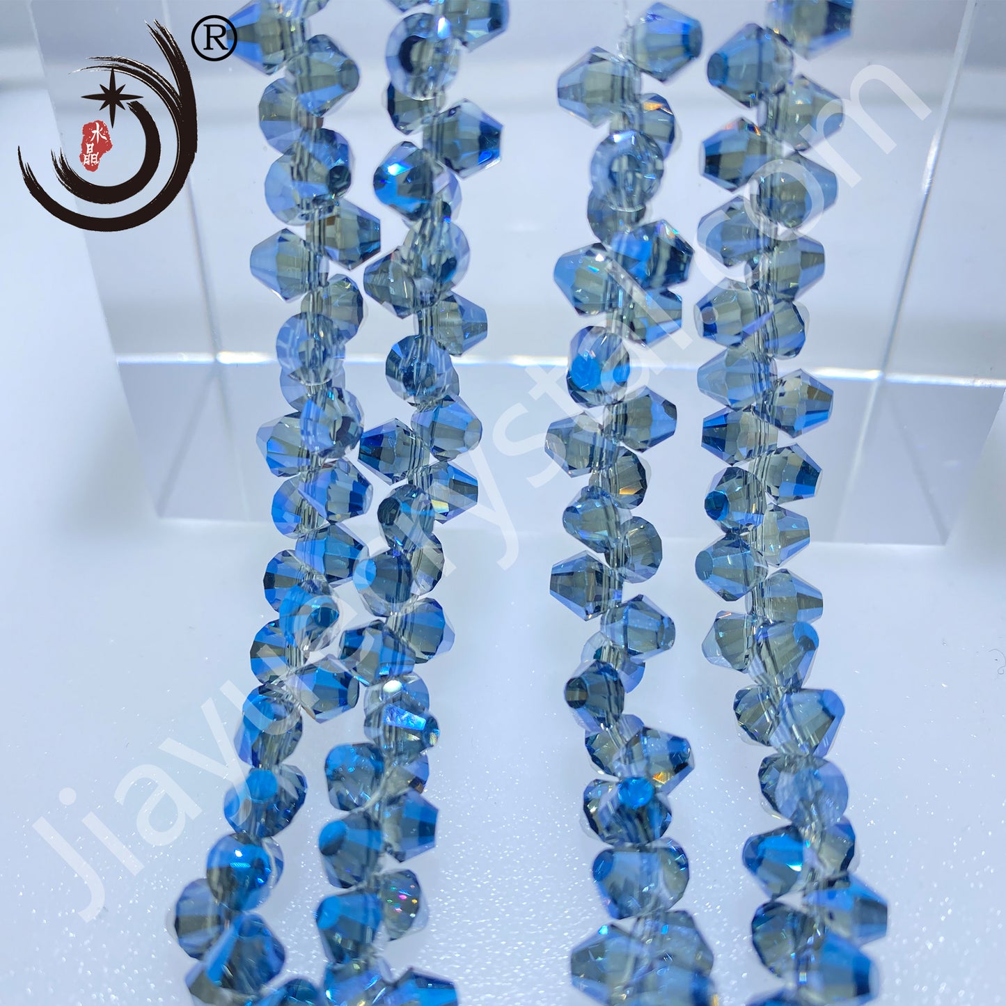 6MM Cross hole Bicone Beads Glass Crystal Beads Wholesale For DIY Jewelry (15000)