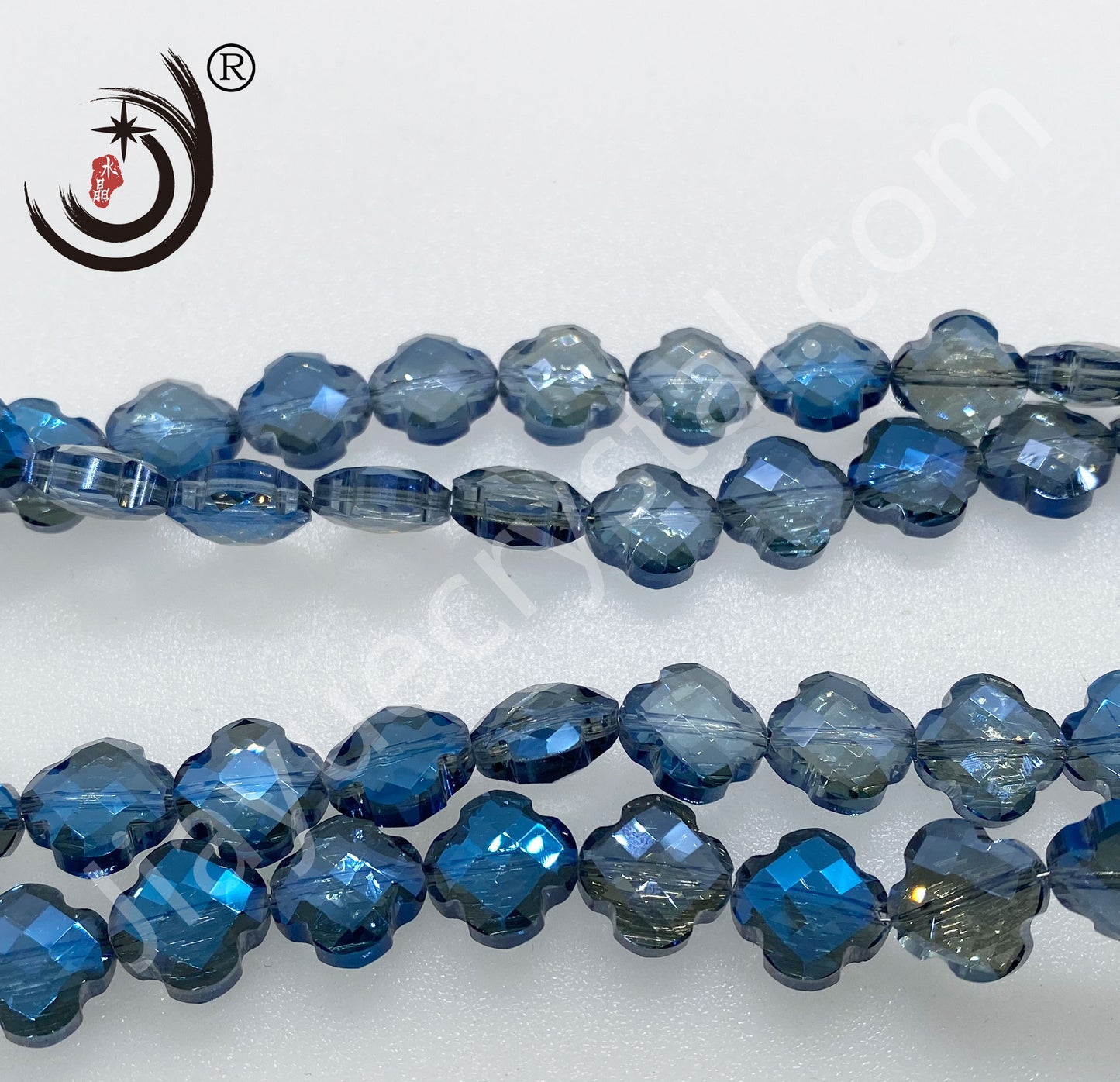 12MM Four-leaf Clover Shape Beads Crystal Glass Beads Wholesale For DIY Jewelry (10180)