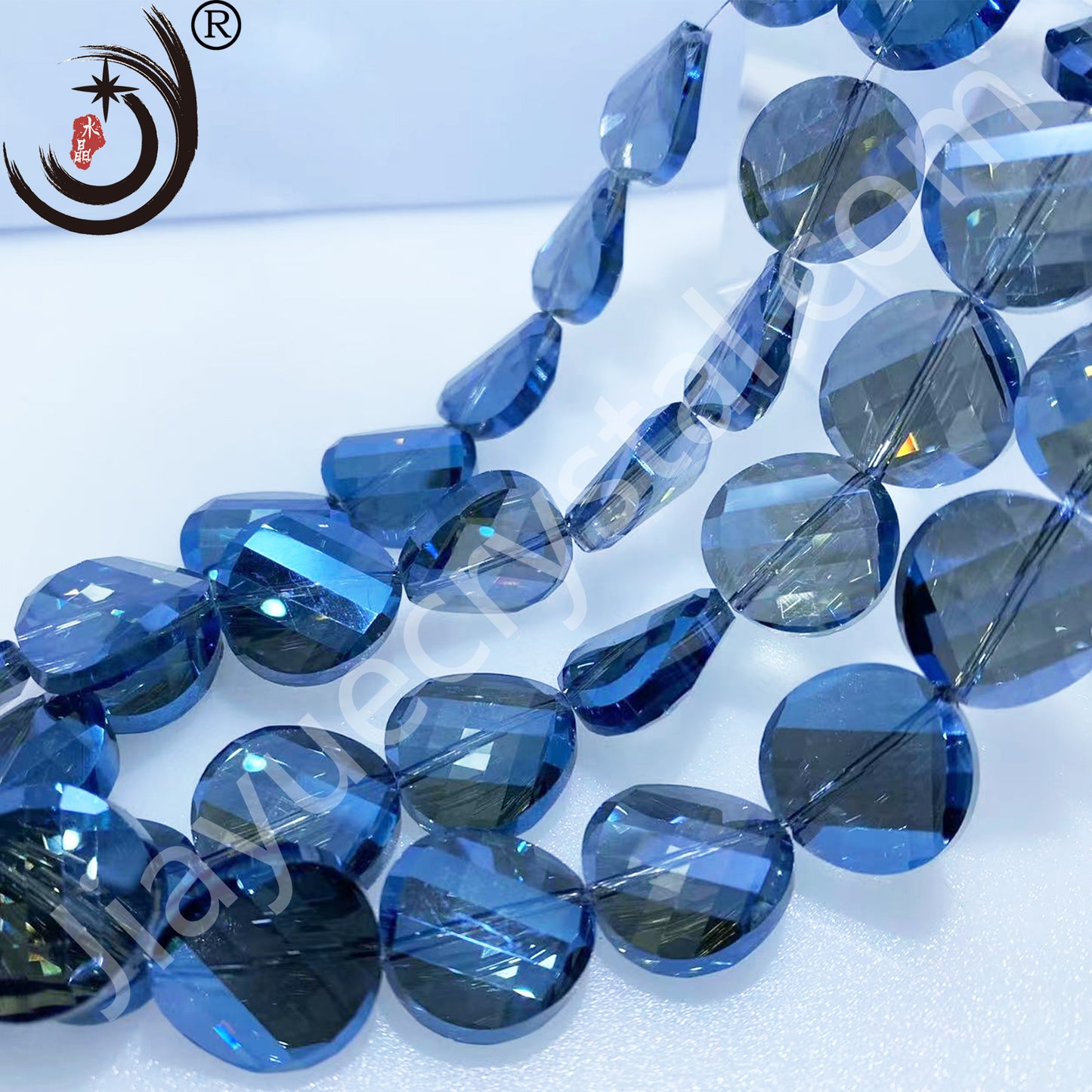 14MM Chinese ingot Crystal Glass Beads disco ball Wholesale For DIY Jewelry (50071)