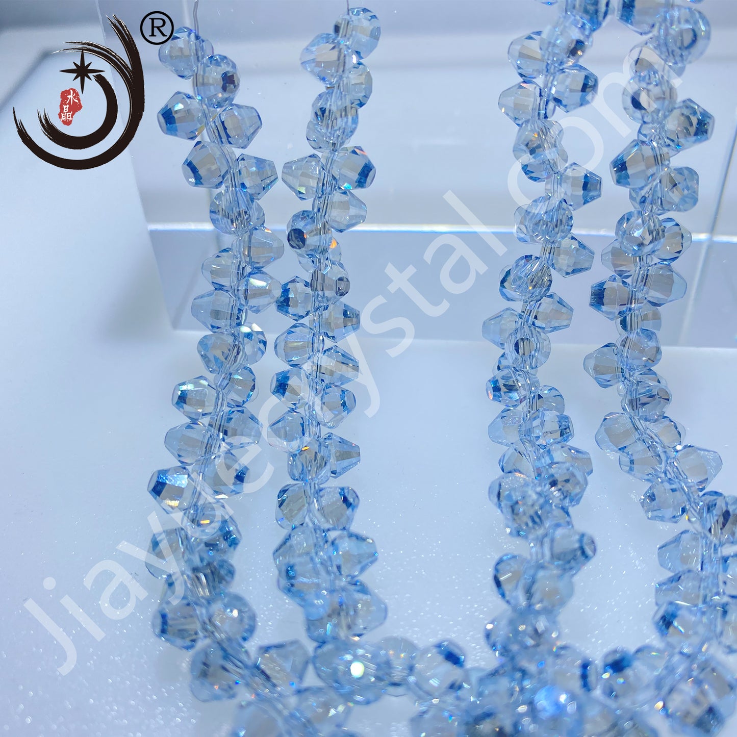 6MM Cross hole Bicone Beads Glass Crystal Beads Wholesale For DIY Jewelry (15000)