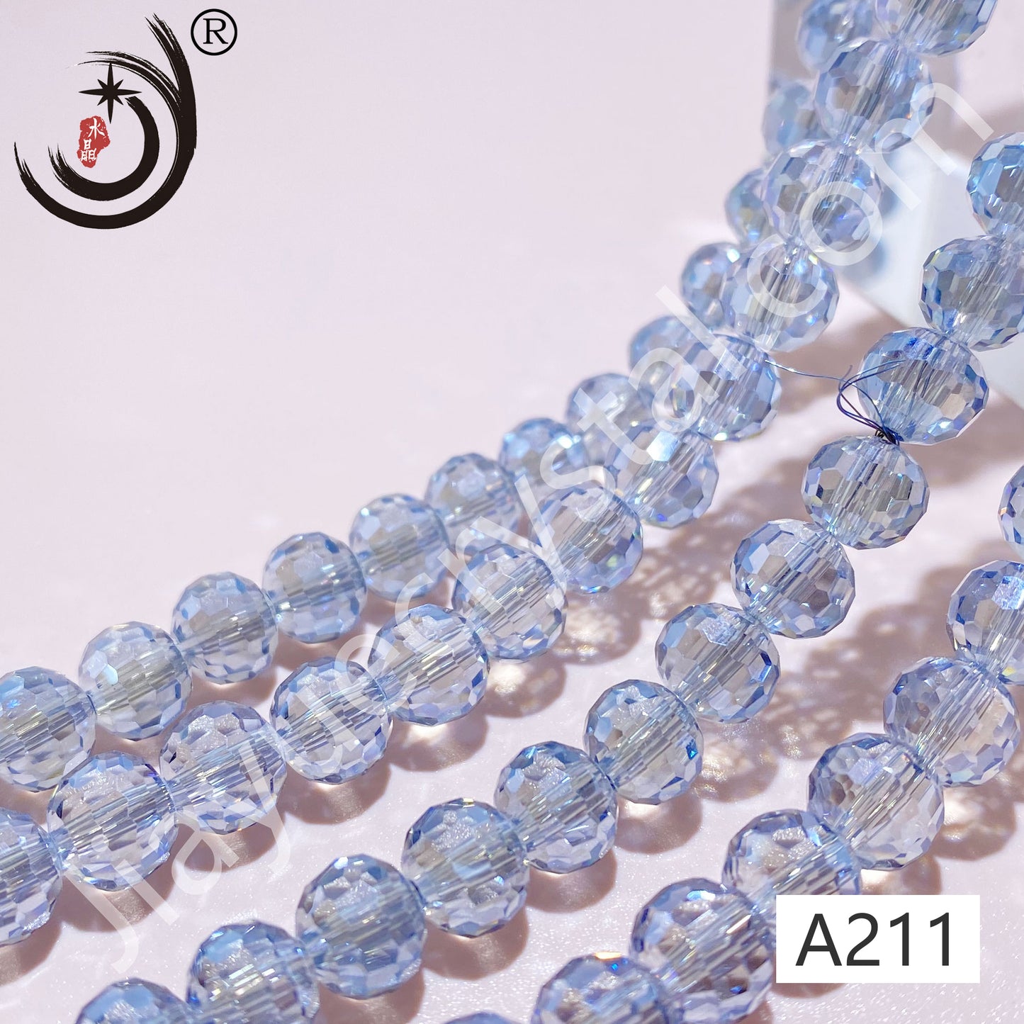 6MM 96 Faceted Round Crystal Glass Beads disco ball Wholesale For DIY Jewelry(10090)