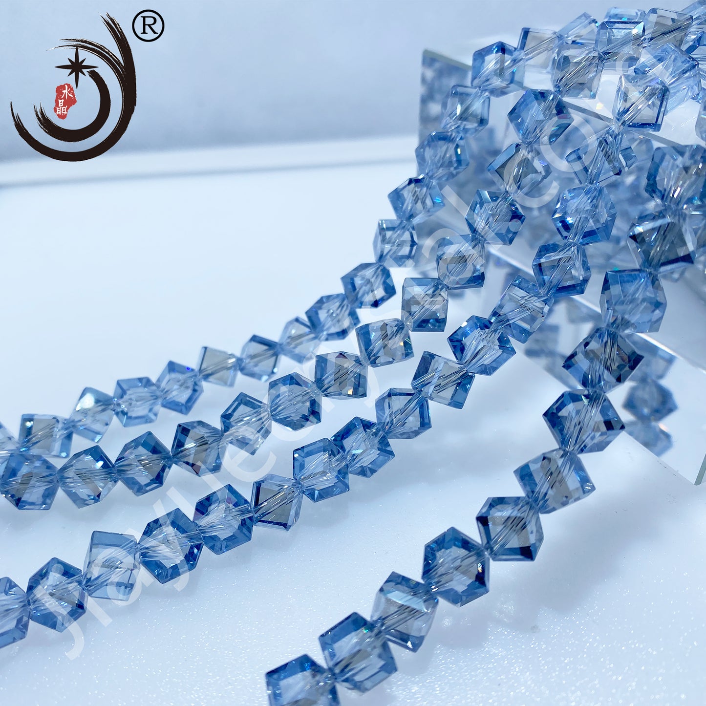 8MM Diagonal square Beads Glass Crystal Beads Wholesale For DIY Jewelry (10036)