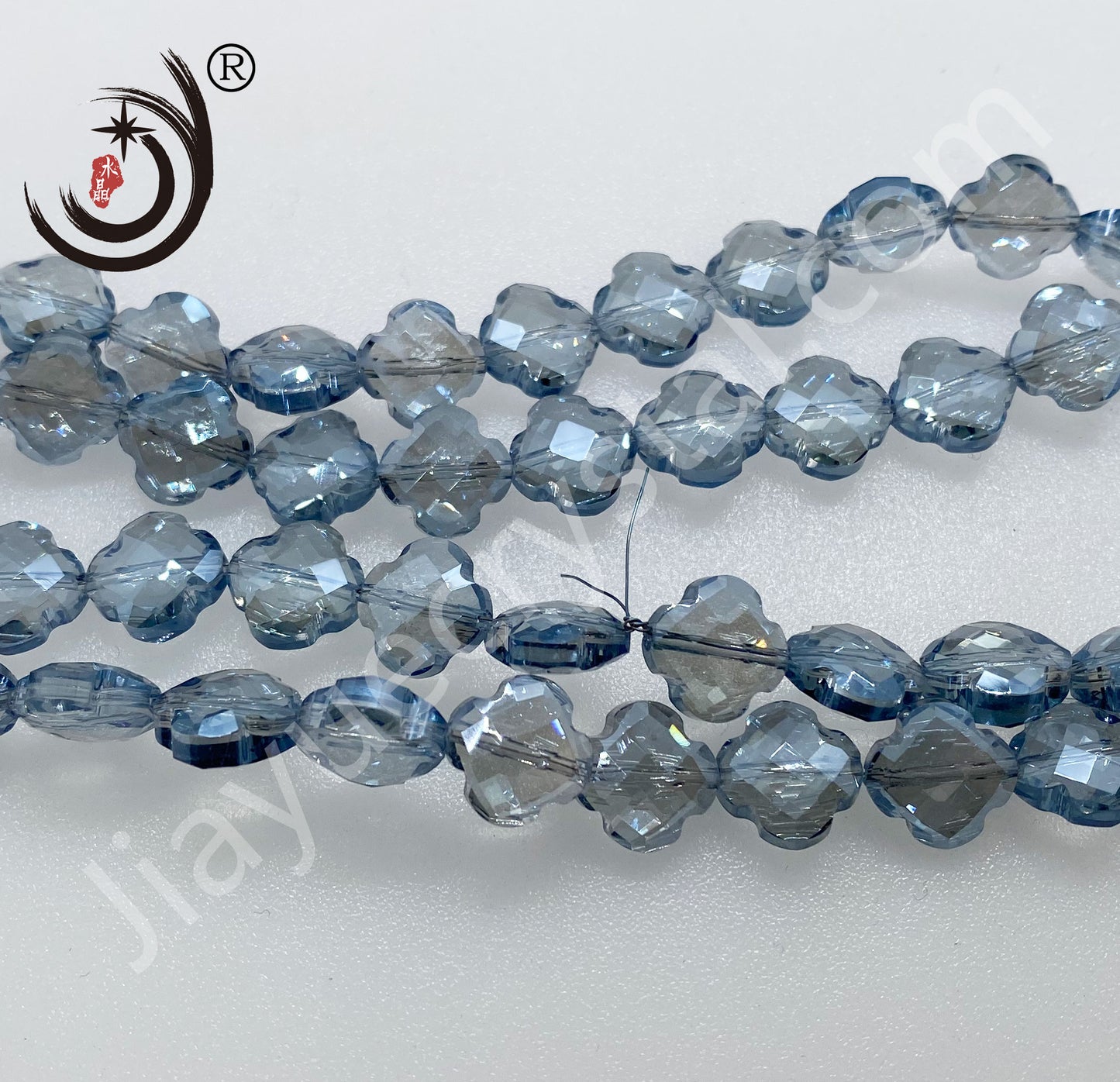 12MM Four-leaf Clover Shape Beads Crystal Glass Beads Wholesale For DIY Jewelry (10180)
