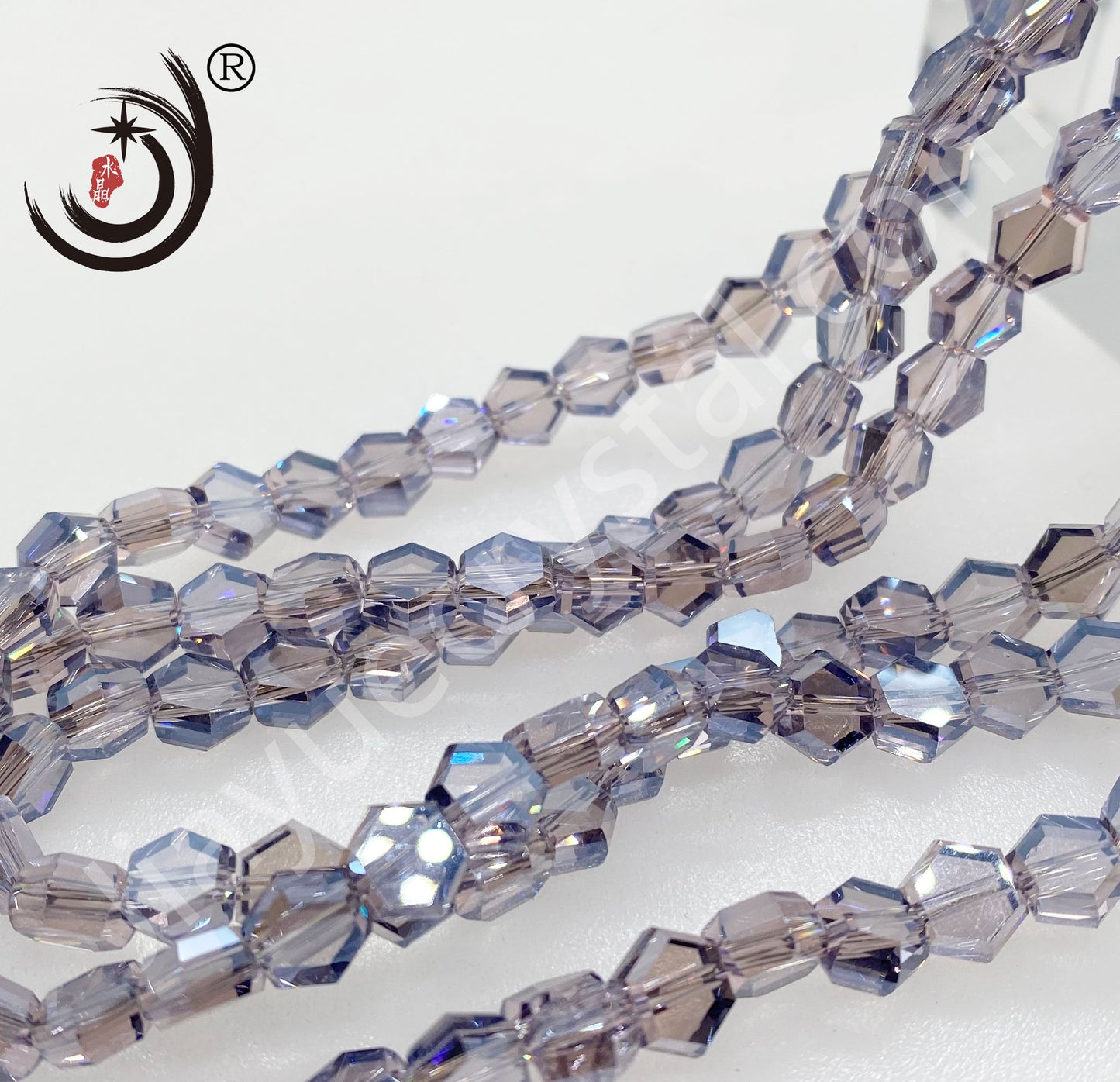 4MM/6MM/8MM Hexagonal Shape Ctystal Glass Beads Whole Sale For DIY Jewelry (20007)
