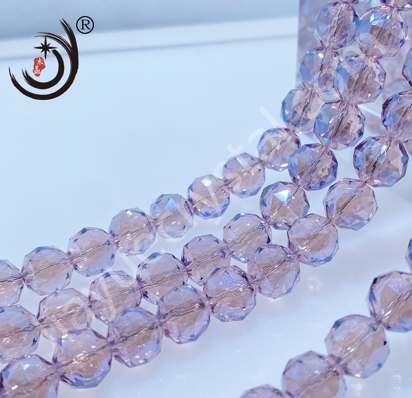 8MM Flower Ball Beads Glass Crystal Beads Wholesale For DIY Jewelry (10162)