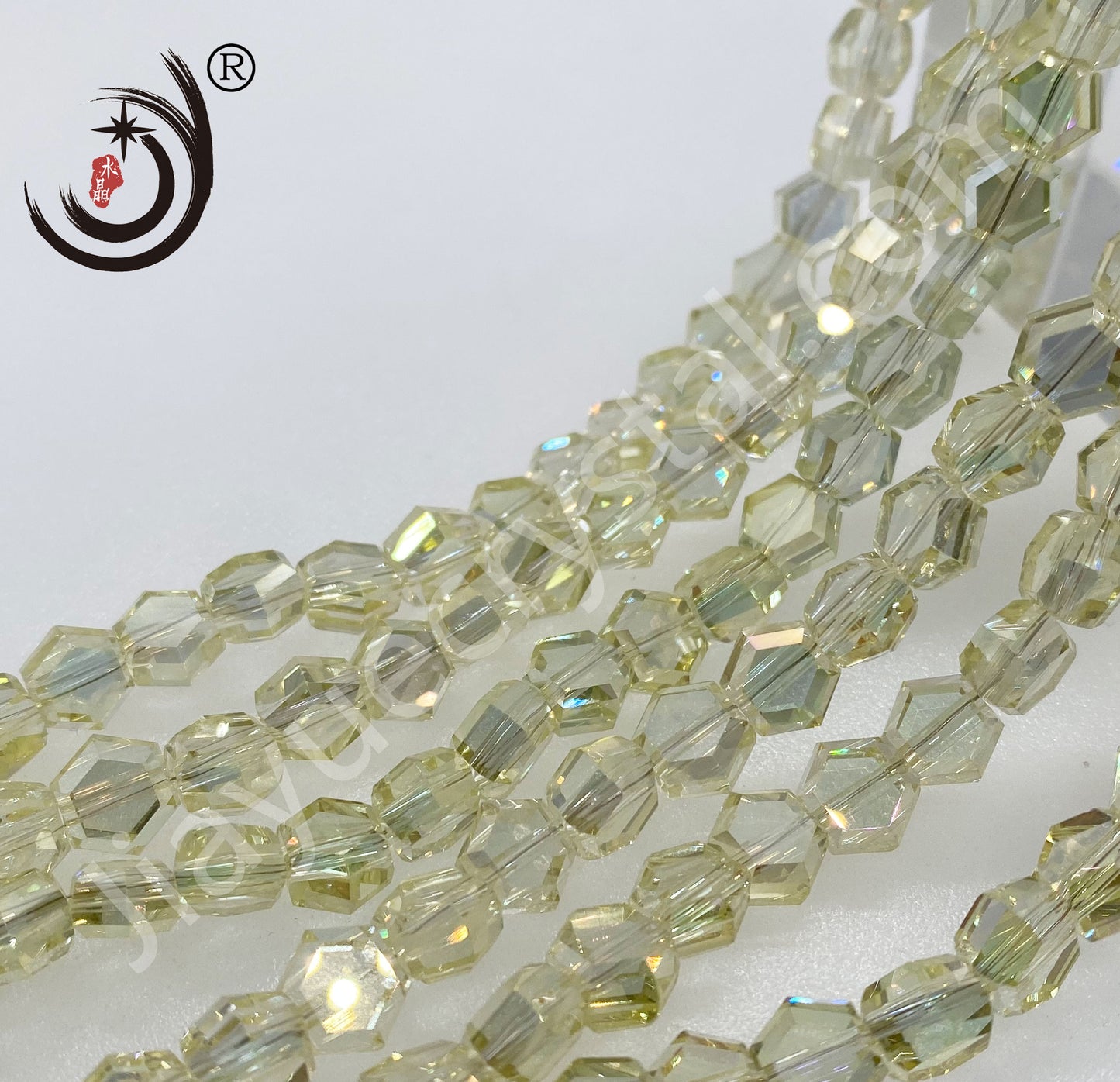 4MM/6MM/8MM Hexagonal Shape Ctystal Glass Beads Whole Sale For DIY Jewelry (20007)