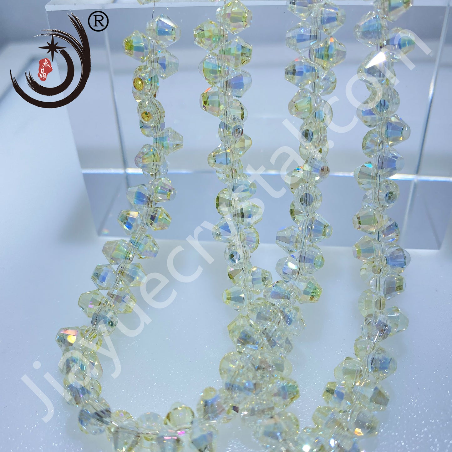 6MM Cross hole Bicone Beads Glass Crystal Beads Wholesale For DIY Jewelry (15000)