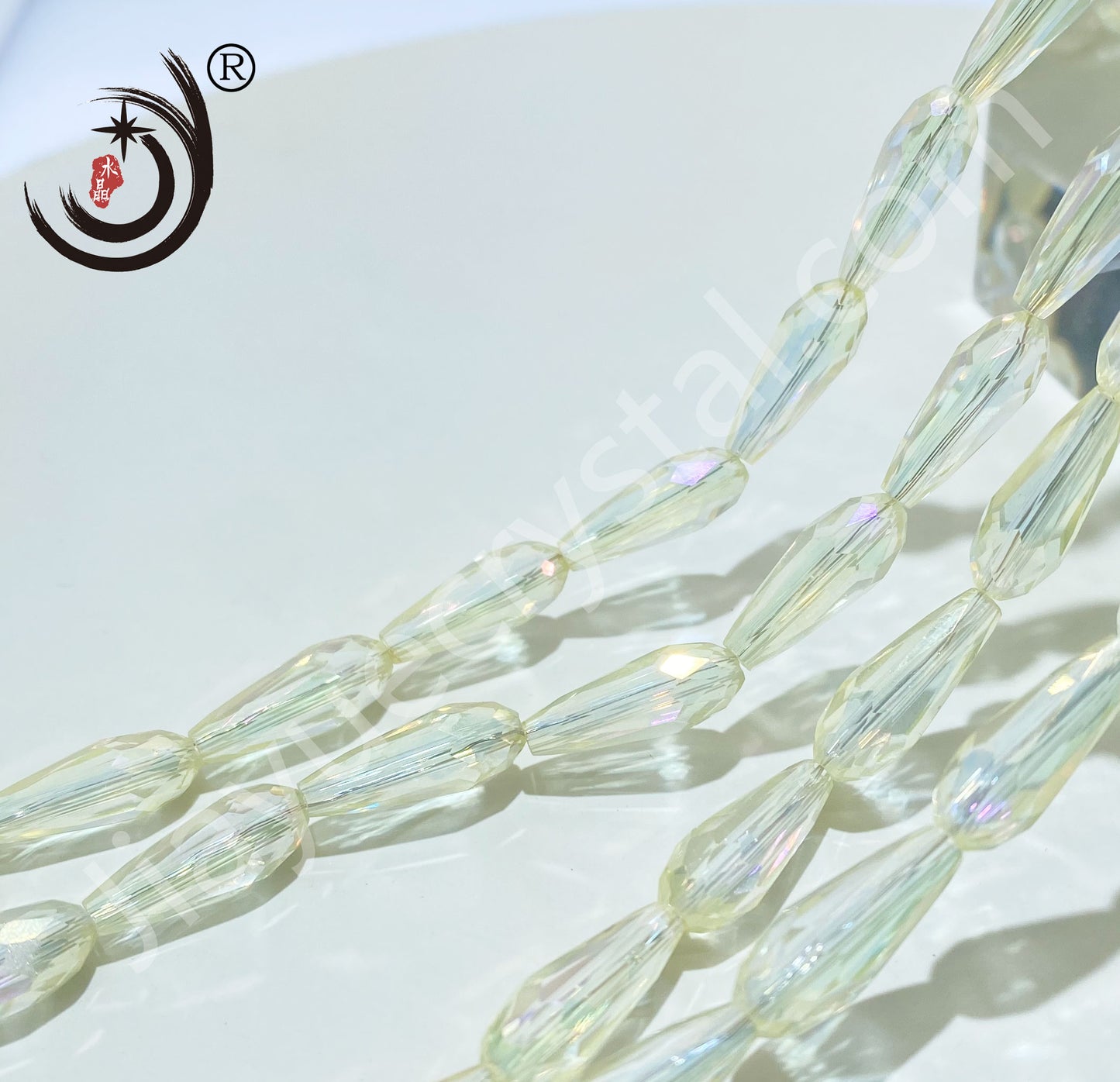 6*14MM Long Warer Drop Beads Crystal Glass Beads Whole Sale For DIY Jewelry (10055)