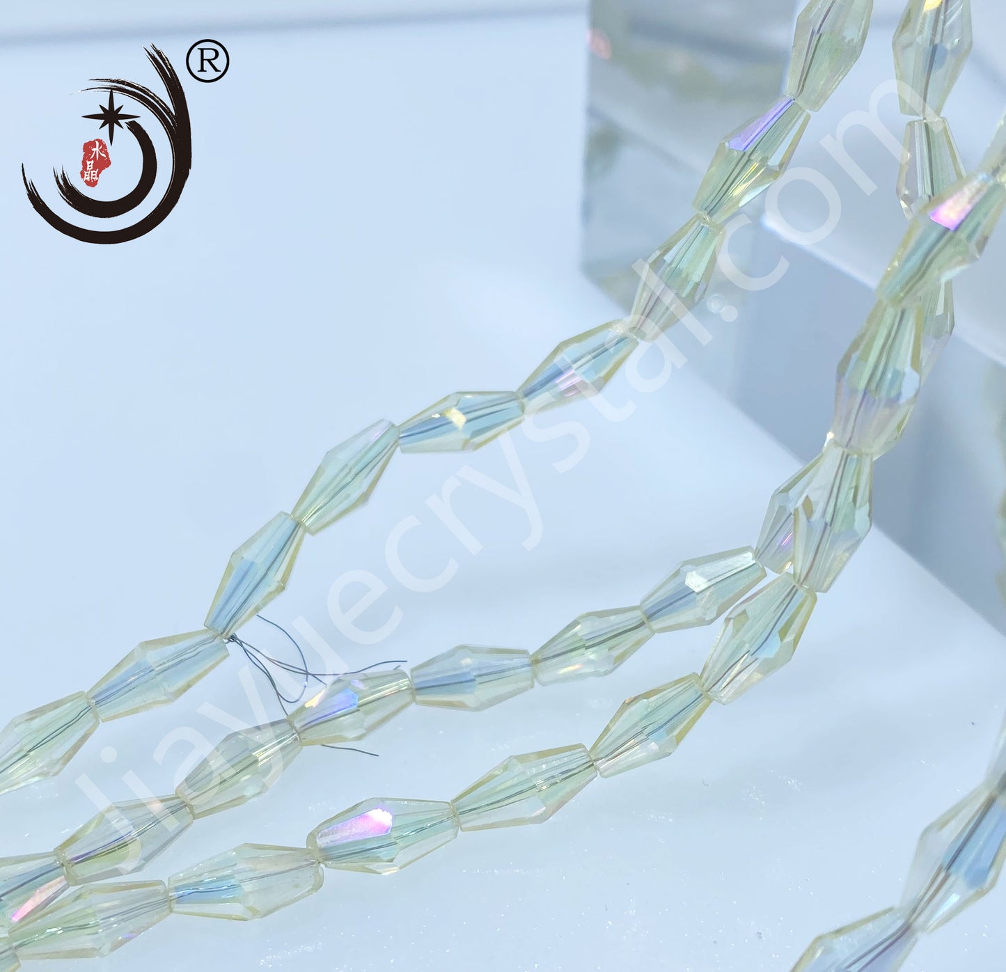 4x8MM Long Pointed Beads Crystal Glass Beads Whole Sale For DIY Jewelry (10061)