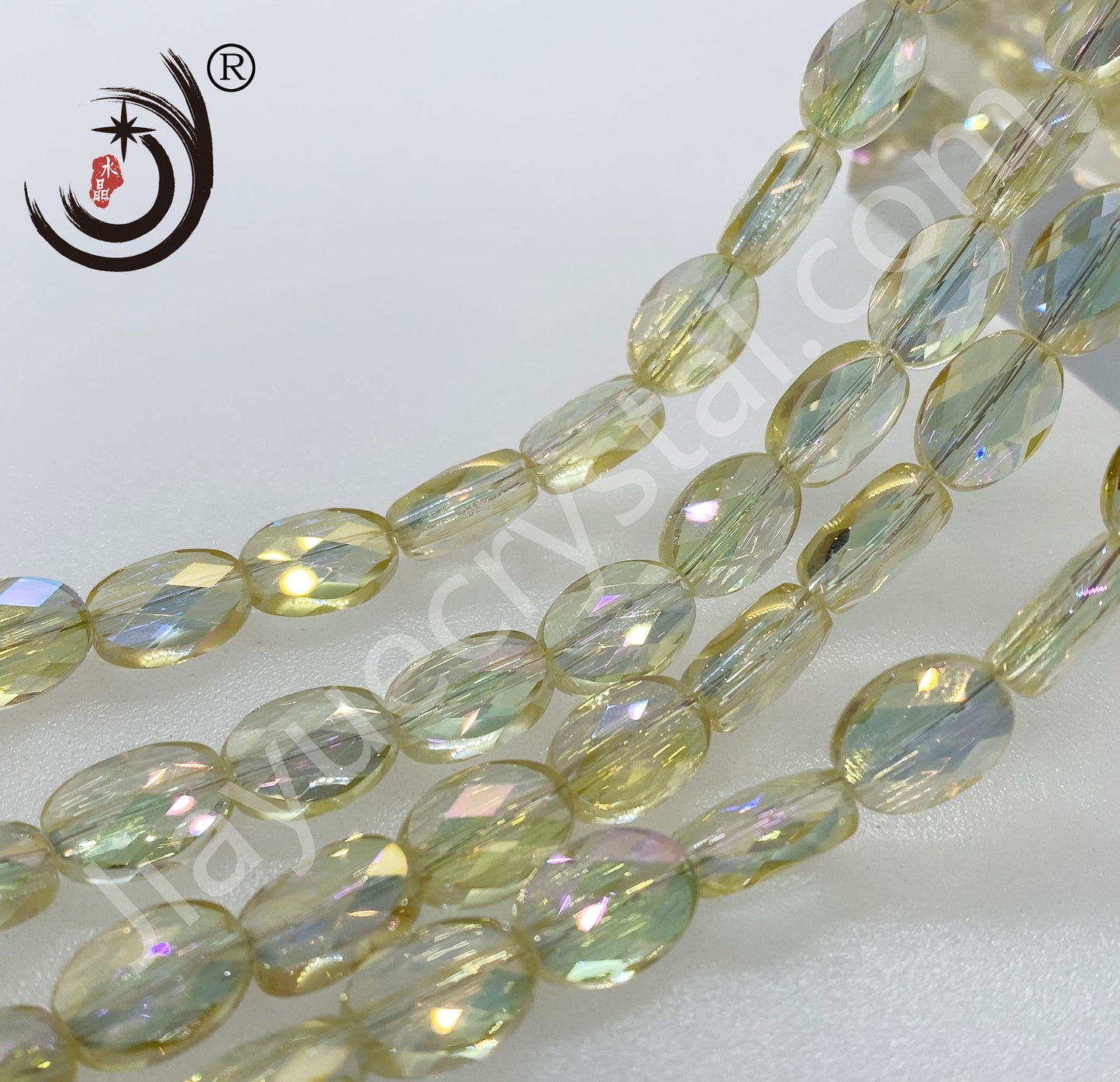 8X11MM Grid Ellipse Shape Glass Crystal Beads Wholesale For DIY Jewelry (19000)