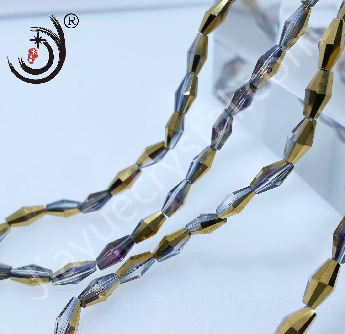 4x8MM Long Pointed Beads Crystal Glass Beads Whole Sale For DIY Jewelry (10061)