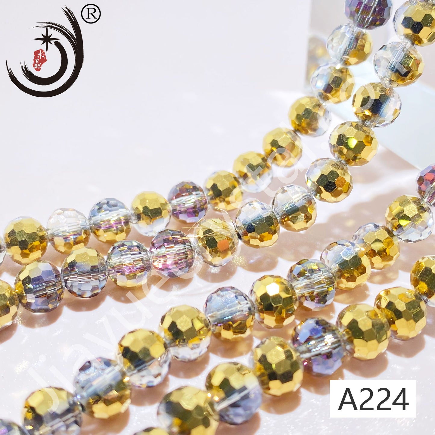 6MM 96 Faceted Round Crystal Glass Beads disco ball Wholesale For DIY Jewelry(10090)