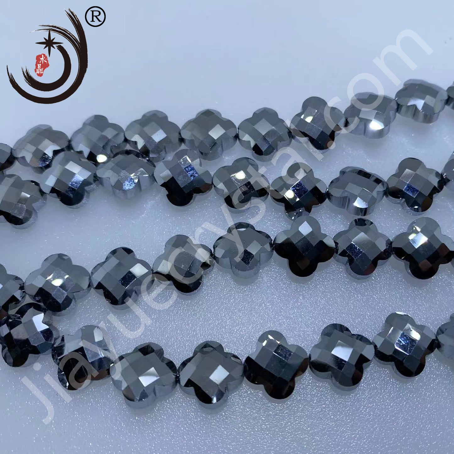 12MM Four-leaf Clover Shape Beads Crystal Glass Beads Wholesale For DIY Jewelry (10180)