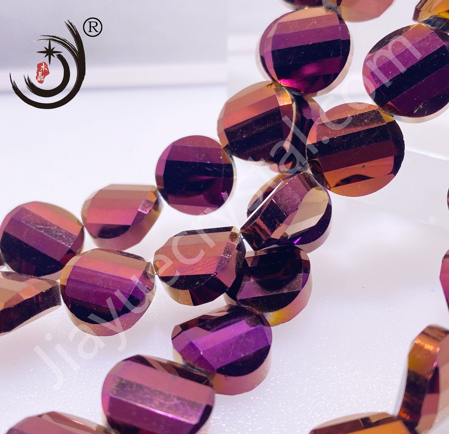 14MM Chinese ingot Crystal Glass Beads disco ball Wholesale For DIY Jewelry (50071)