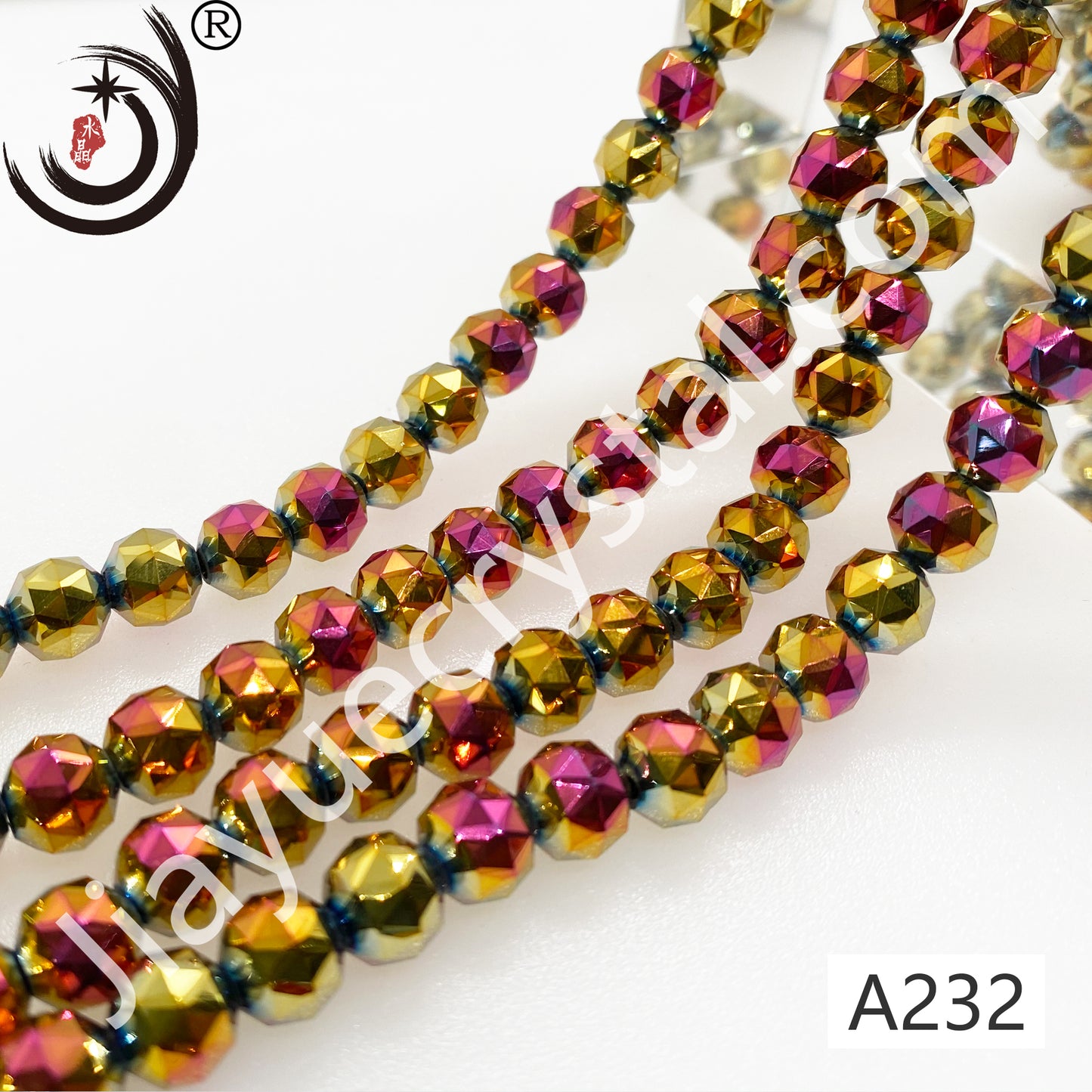 8MM Flower Ball Beads Glass Crystal Beads Wholesale For DIY Jewelry (10162)