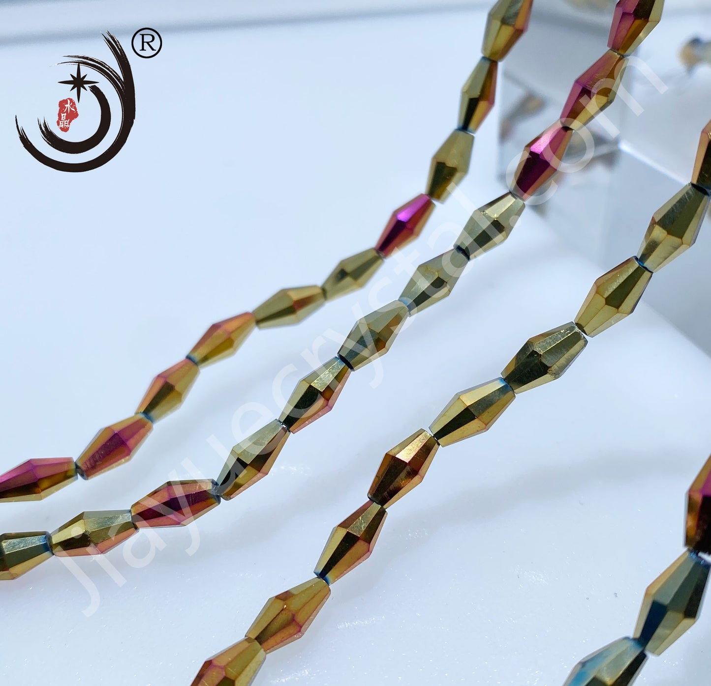 4x8MM Long Pointed Beads Crystal Glass Beads Whole Sale For DIY Jewelry (10061)