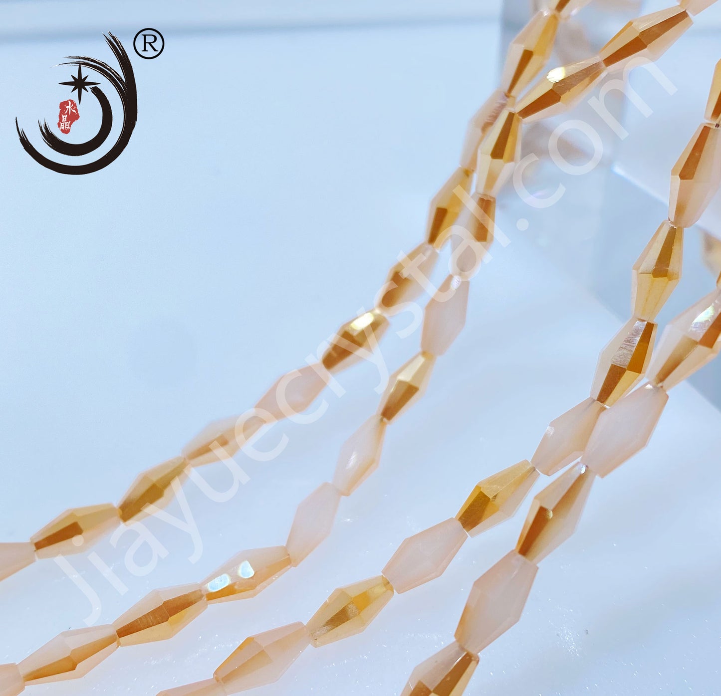 4x8MM Long Pointed Beads Crystal Glass Beads Whole Sale For DIY Jewelry (10061)