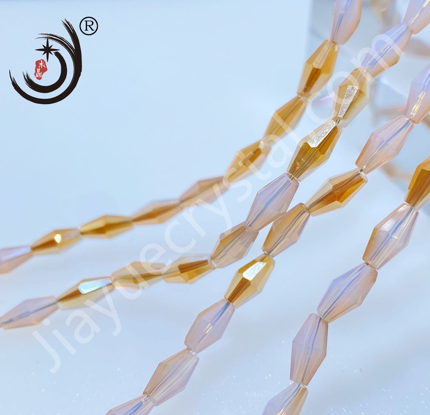 4x8MM Long Pointed Beads Crystal Glass Beads Whole Sale For DIY Jewelry (10061)