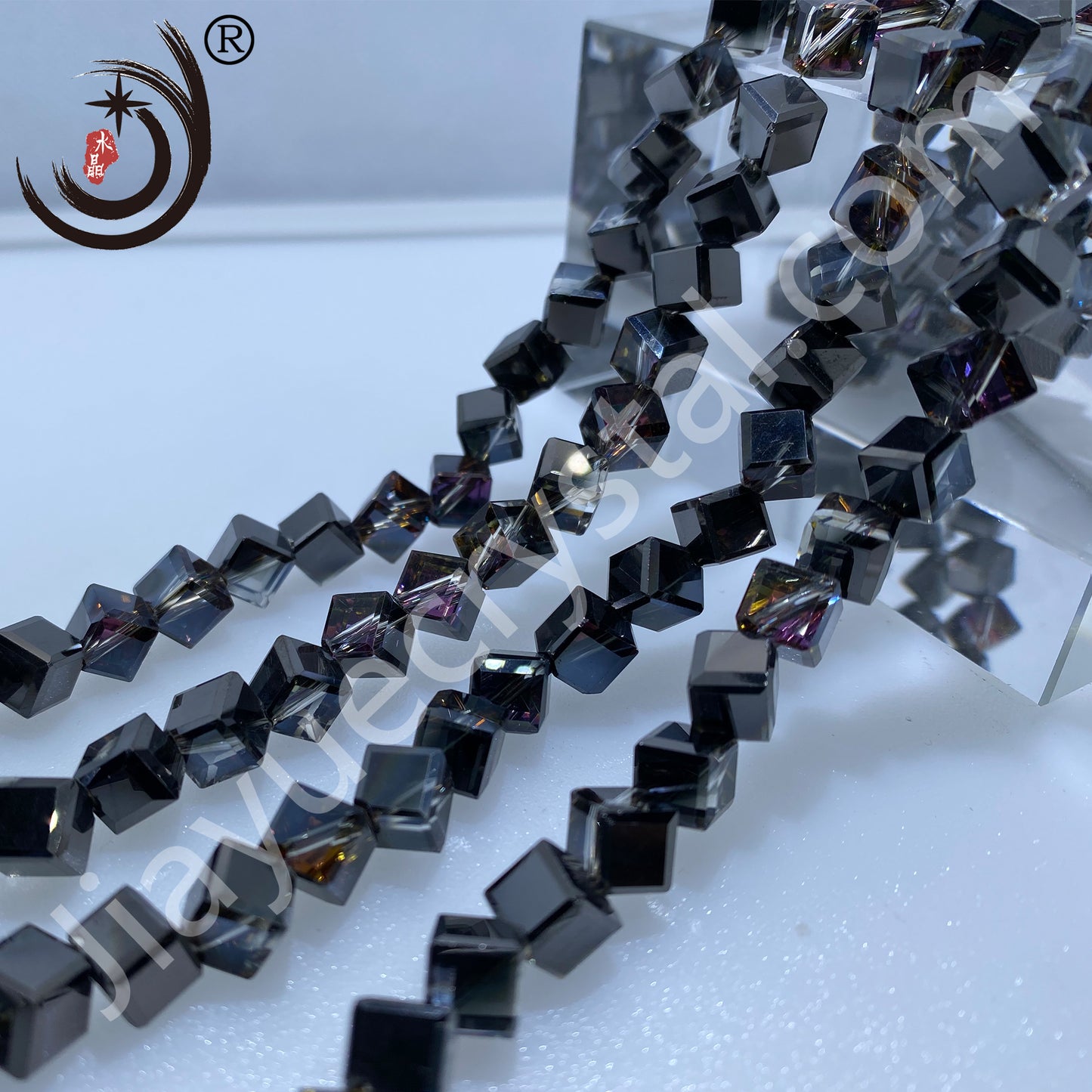 8MM Diagonal square Beads Glass Crystal Beads Wholesale For DIY Jewelry (10036)