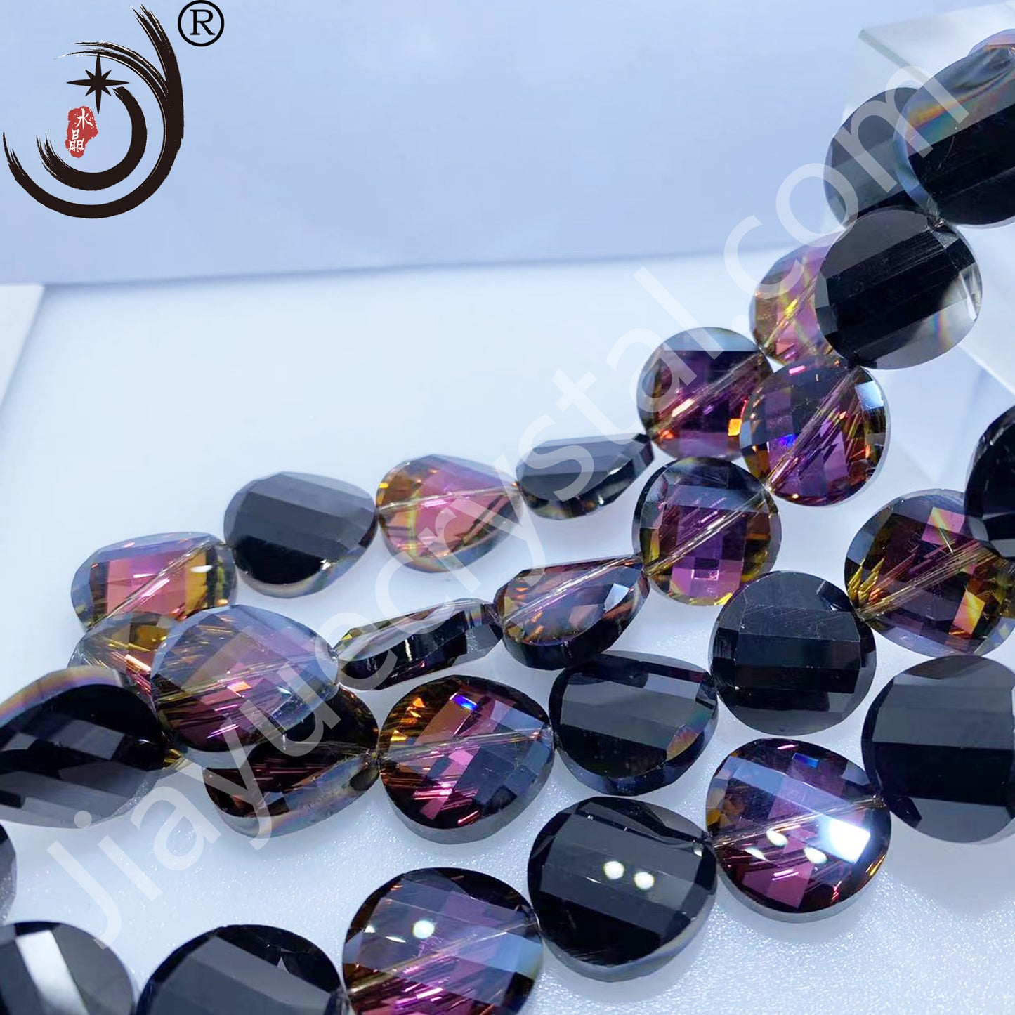 14MM Chinese ingot Crystal Glass Beads disco ball Wholesale For DIY Jewelry (50071)
