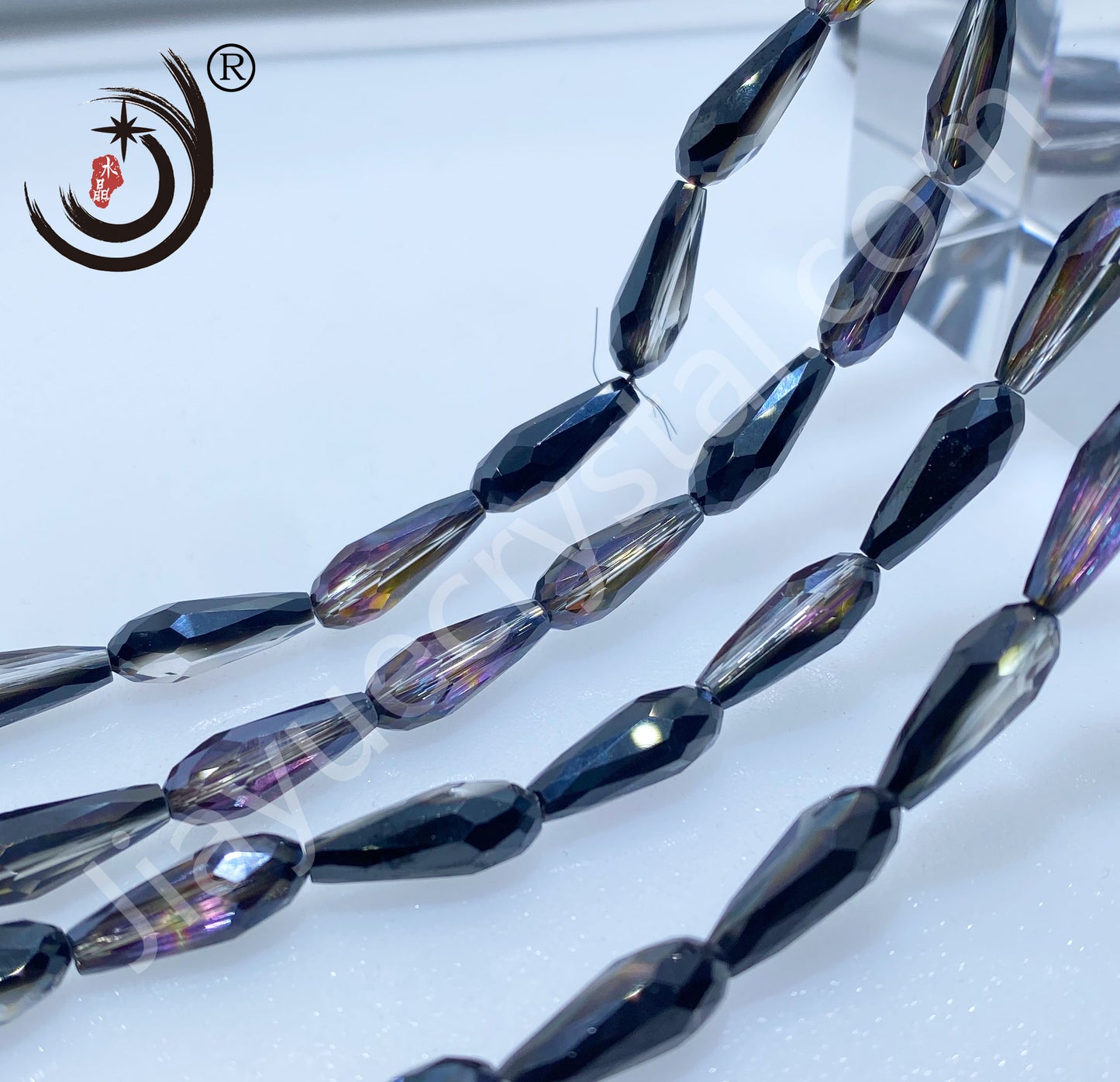 6*14MM Long Warer Drop Beads Crystal Glass Beads Whole Sale For DIY Jewelry (10055)