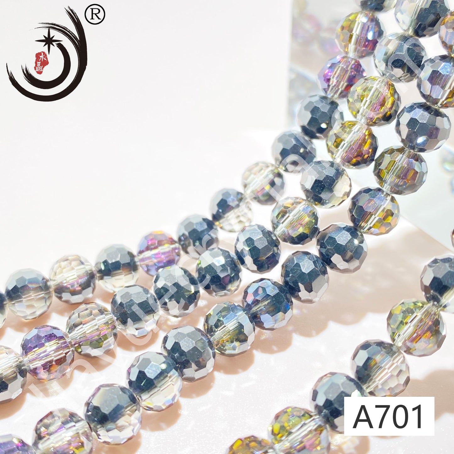 6MM 96 Faceted Round Crystal Glass Beads disco ball Wholesale For DIY Jewelry(10090)