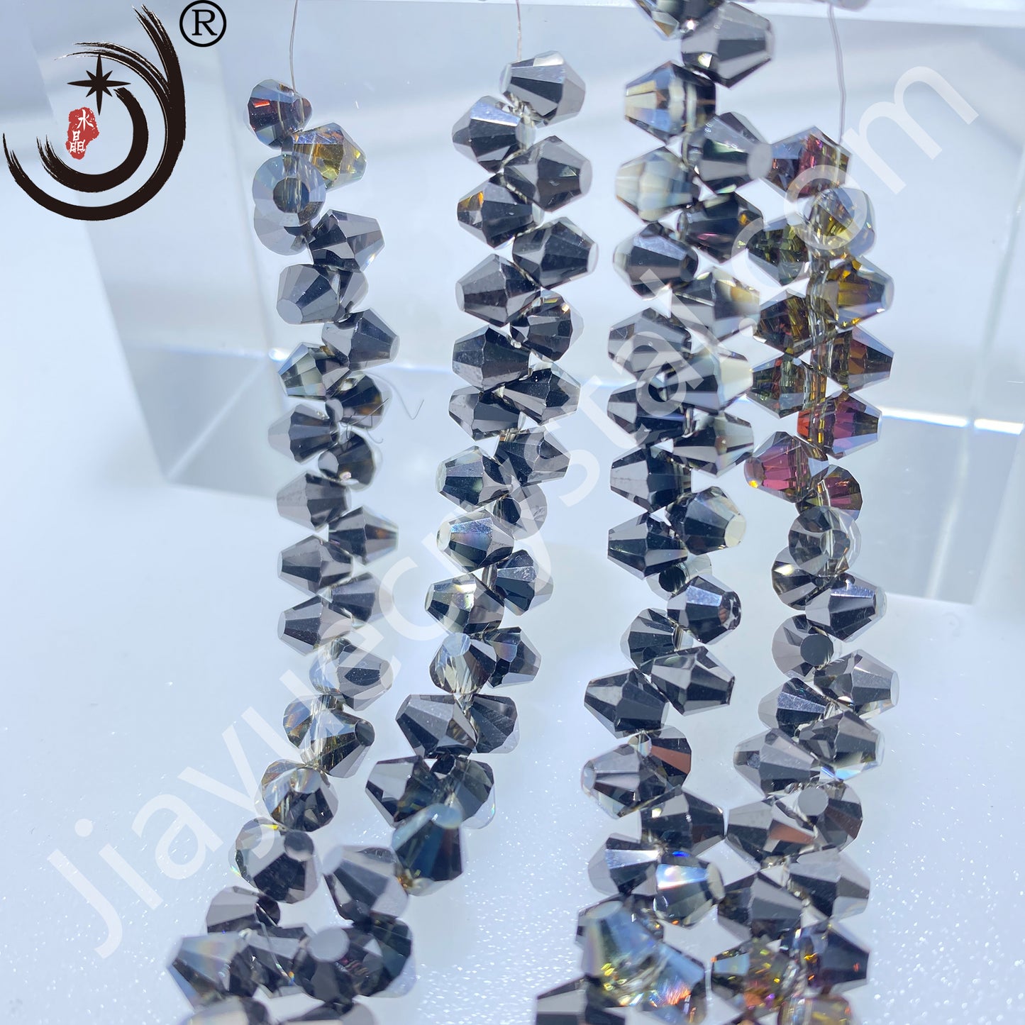 6MM Cross hole Bicone Beads Glass Crystal Beads Wholesale For DIY Jewelry (15000)