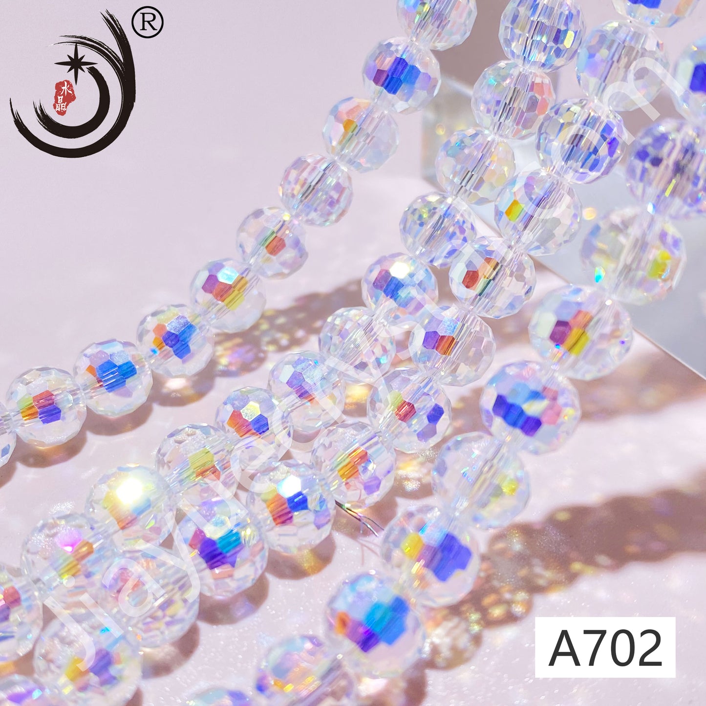 6MM 96 Faceted Round Crystal Glass Beads disco ball Wholesale For DIY Jewelry(10090)