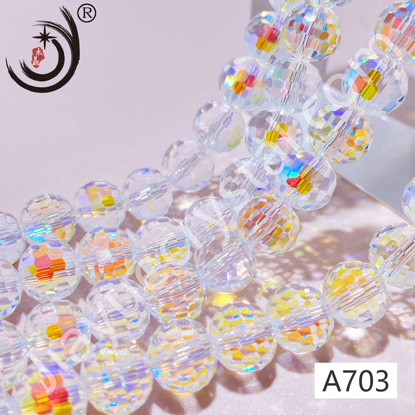 6MM 96 Faceted Round Crystal Glass Beads disco ball Wholesale For DIY Jewelry(10090)