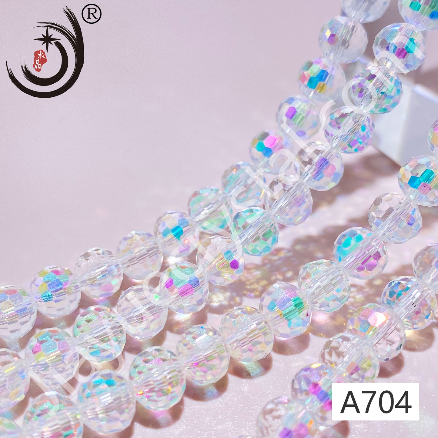 6MM 96 Faceted Round Crystal Glass Beads disco ball Wholesale For DIY Jewelry(10090)