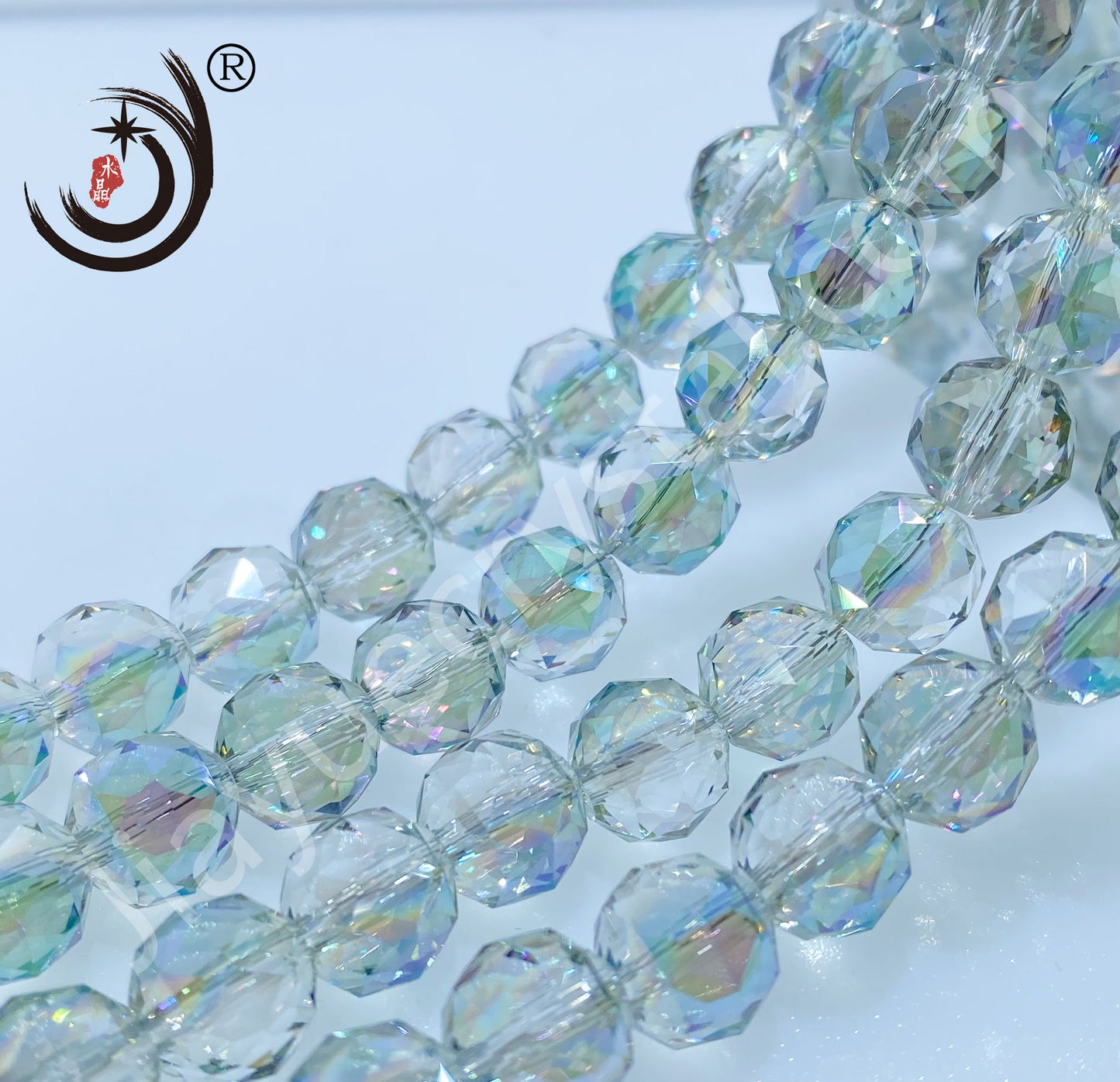 8MM Flower Ball Beads Glass Crystal Beads Wholesale For DIY Jewelry (10162)