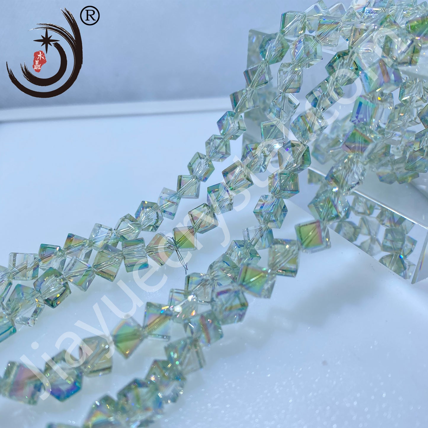 8MM Diagonal square Beads Glass Crystal Beads Wholesale For DIY Jewelry (10036)