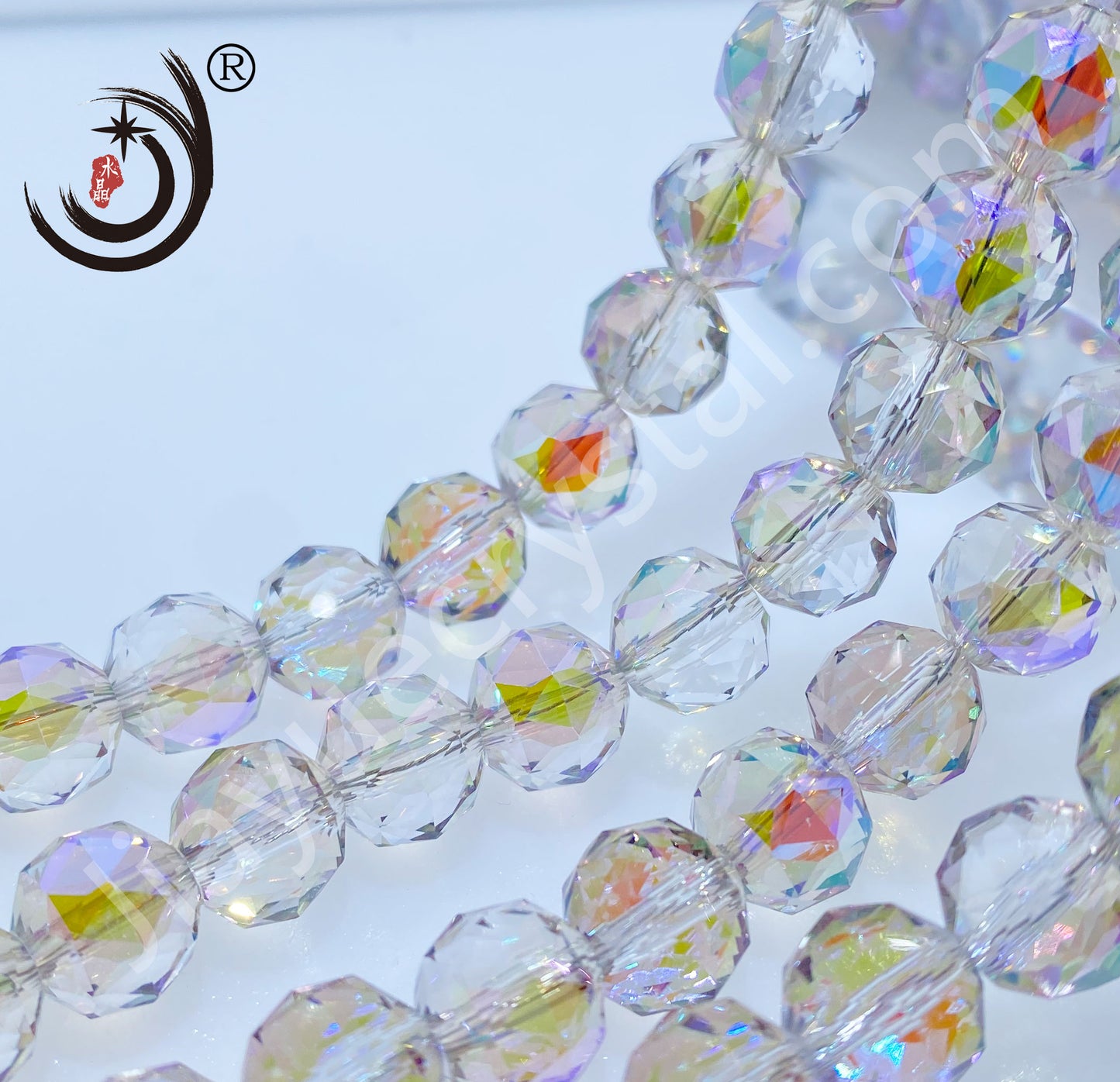 8MM Flower Ball Beads Glass Crystal Beads Wholesale For DIY Jewelry (10162)