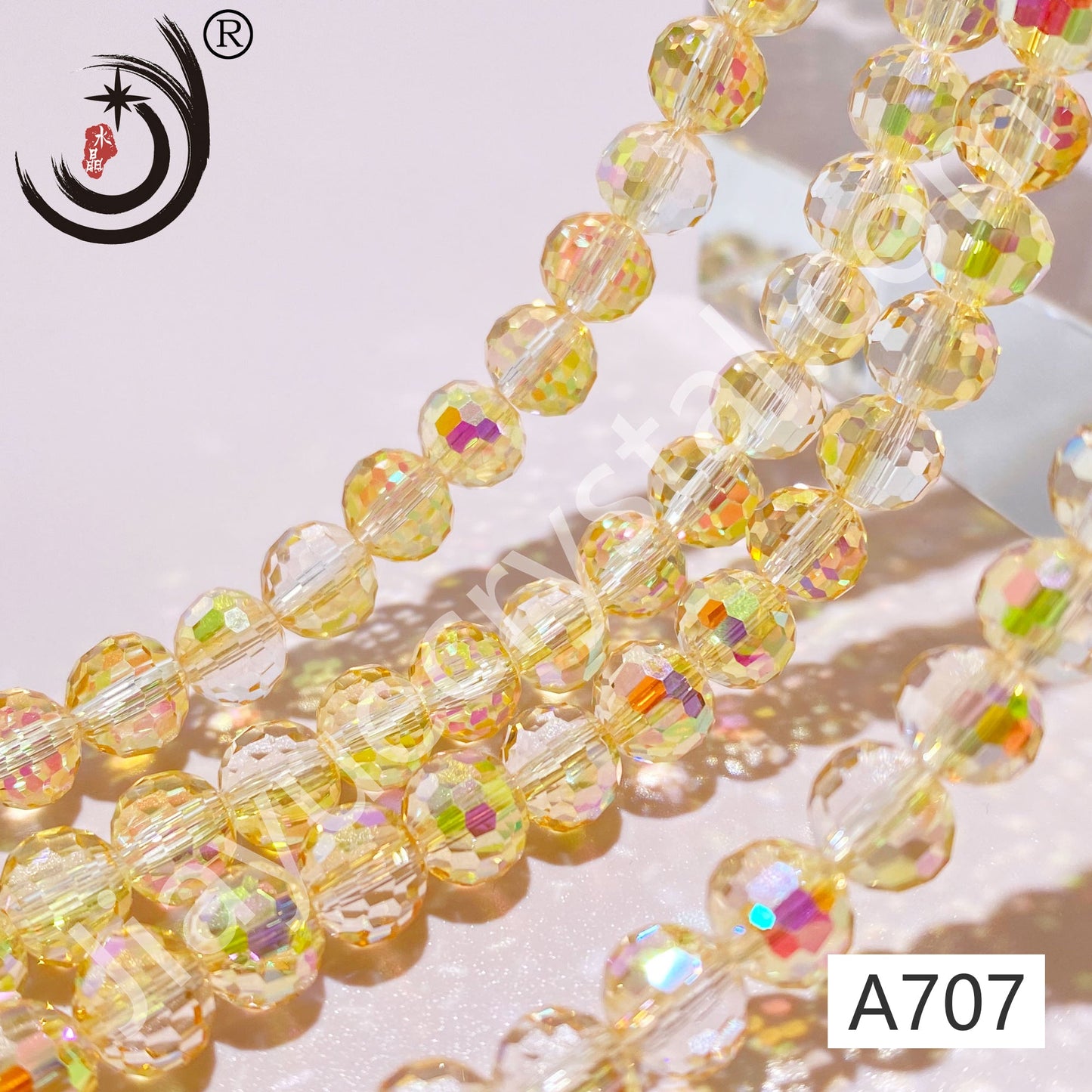 10MM 96 Faceted Round Crystal Glass Beads disco ball Wholesale For DIY Jewelry(10094)