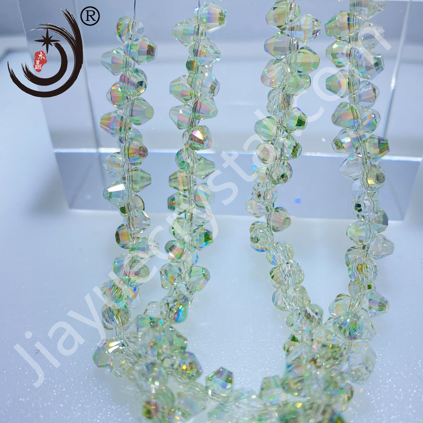 6MM Cross hole Bicone Beads Glass Crystal Beads Wholesale For DIY Jewelry (15000)