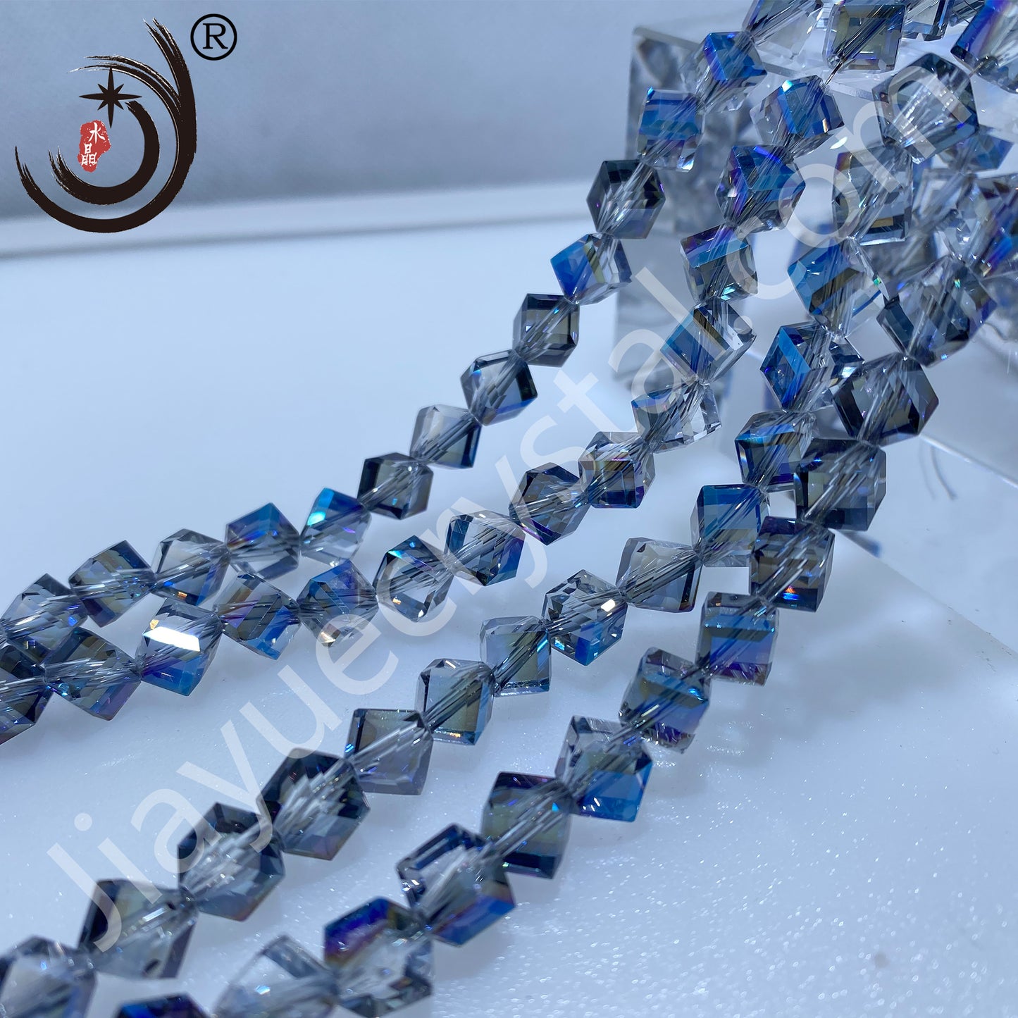 8MM Diagonal square Beads Glass Crystal Beads Wholesale For DIY Jewelry (10036)