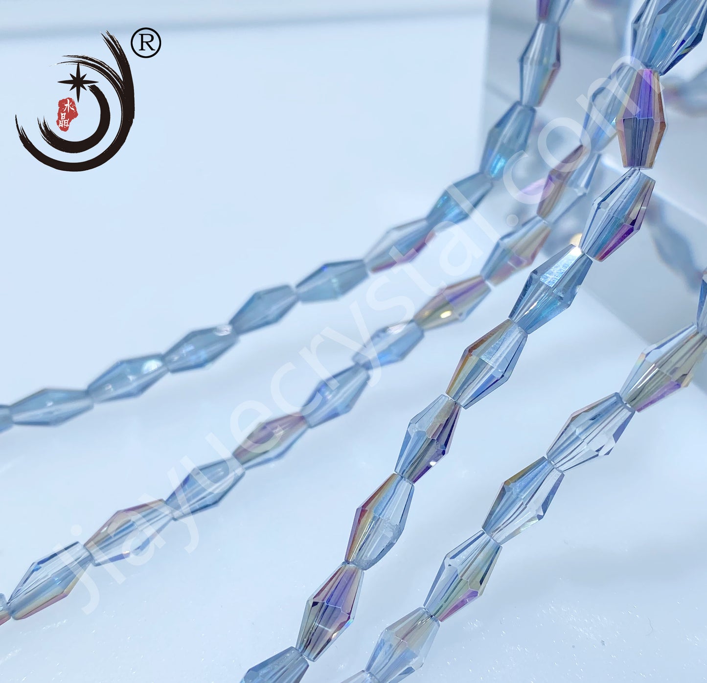 4x8MM Long Pointed Beads Crystal Glass Beads Whole Sale For DIY Jewelry (10061)