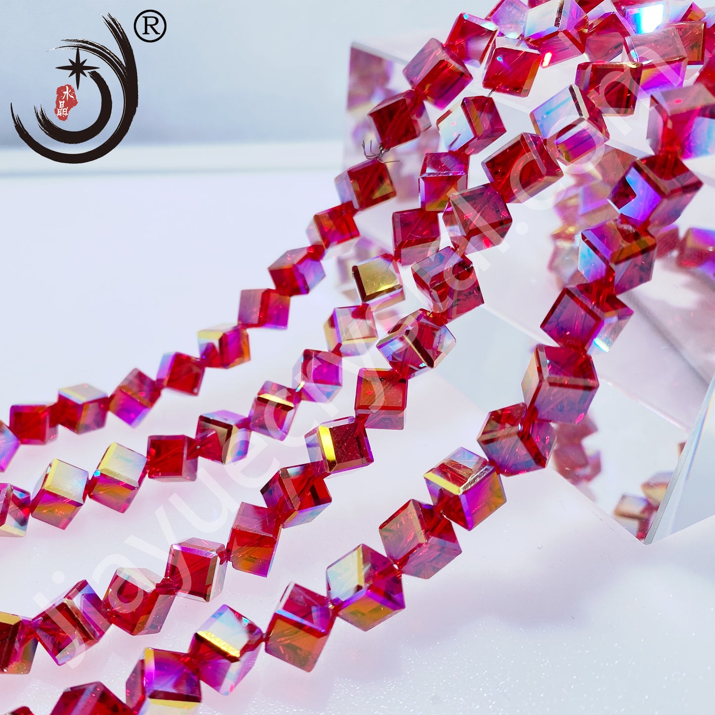 8MM Diagonal square Beads Glass Crystal Beads Wholesale For DIY Jewelry (10036)
