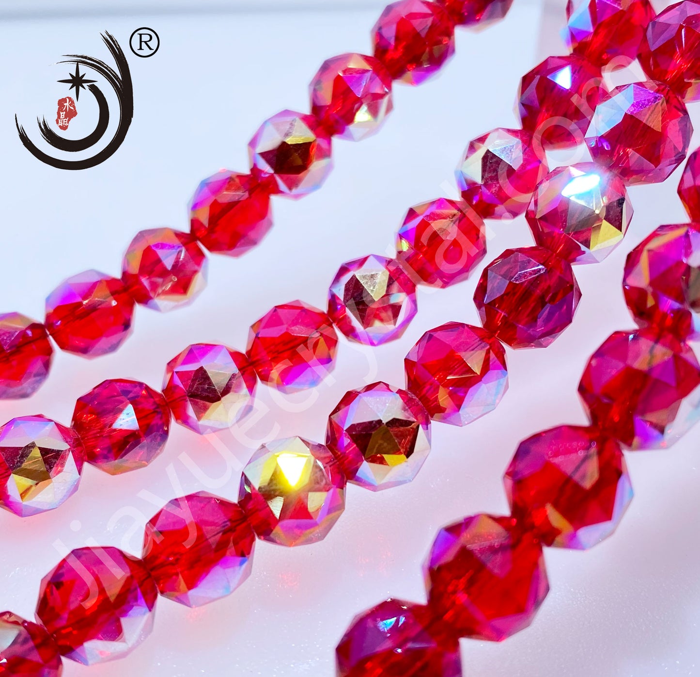 8MM Flower Ball Beads Glass Crystal Beads Wholesale For DIY Jewelry (10162)