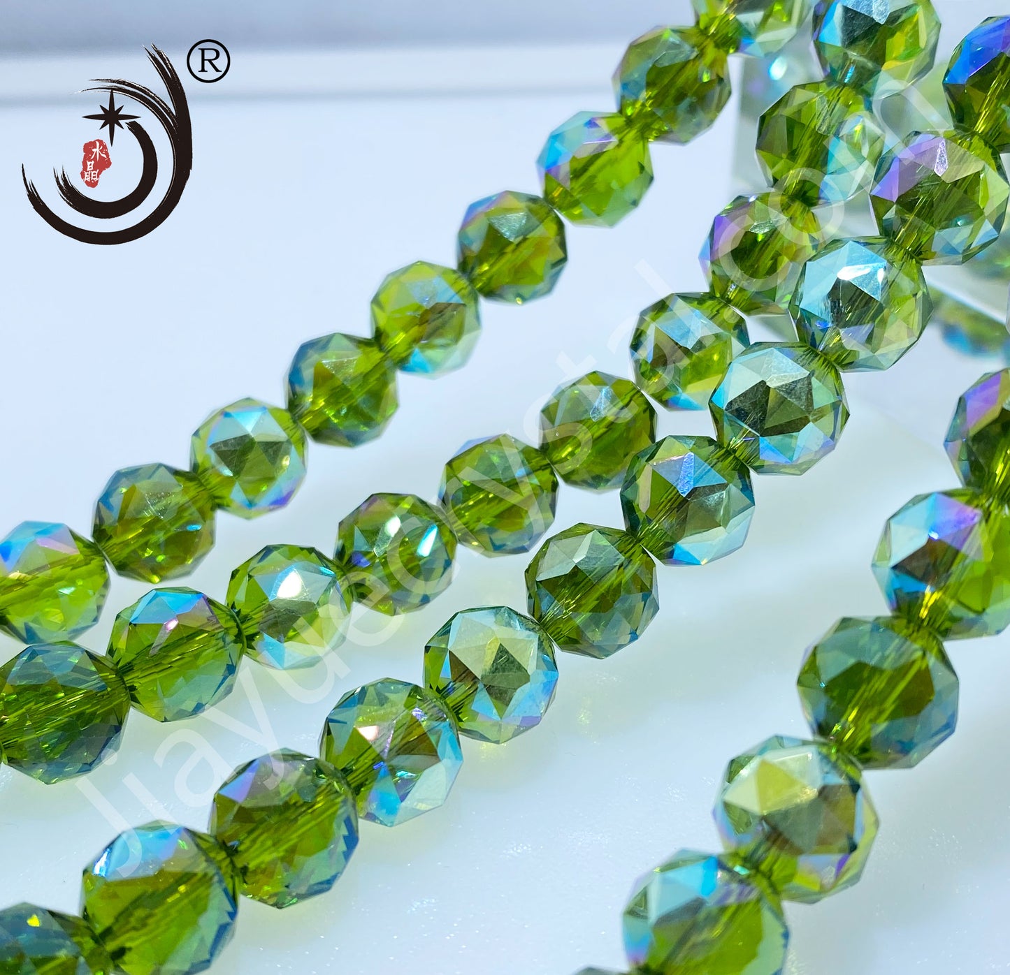 8MM Flower Ball Beads Glass Crystal Beads Wholesale For DIY Jewelry (10162)