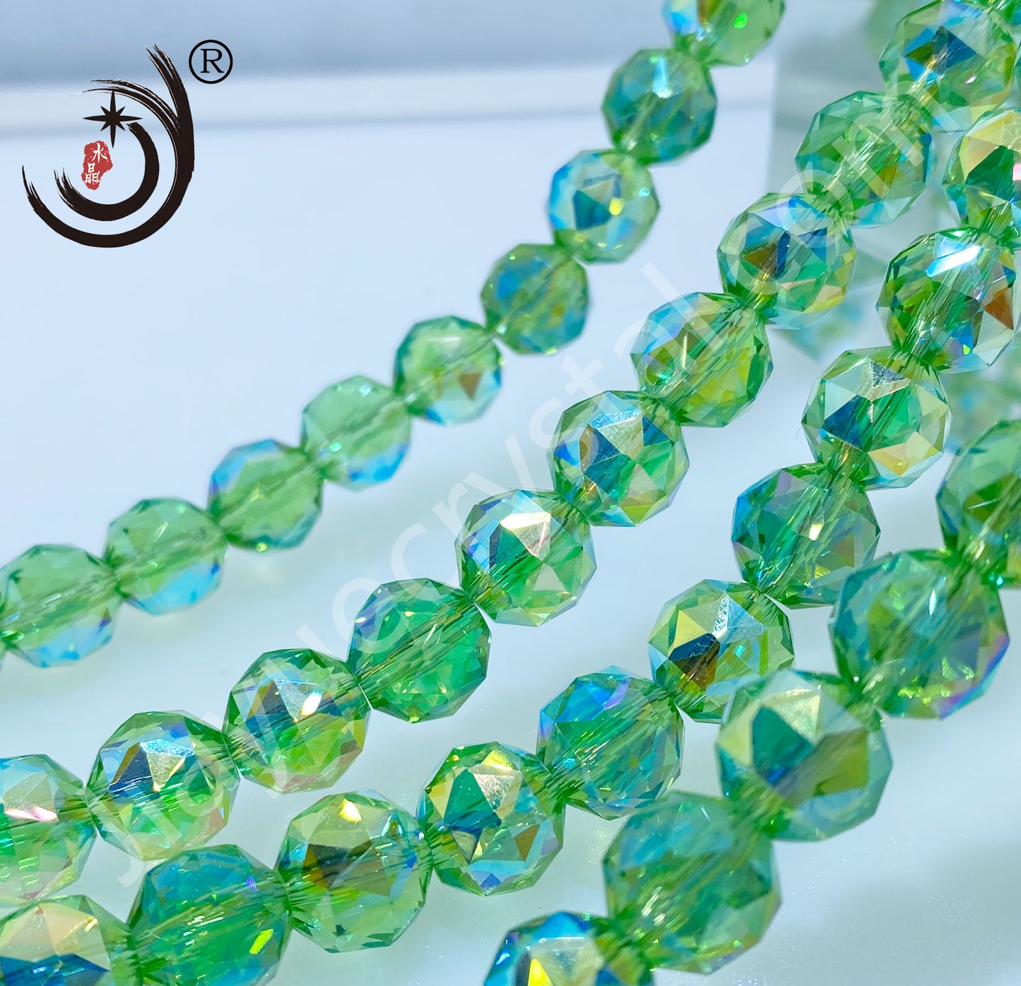 8MM Flower Ball Beads Glass Crystal Beads Wholesale For DIY Jewelry (10162)